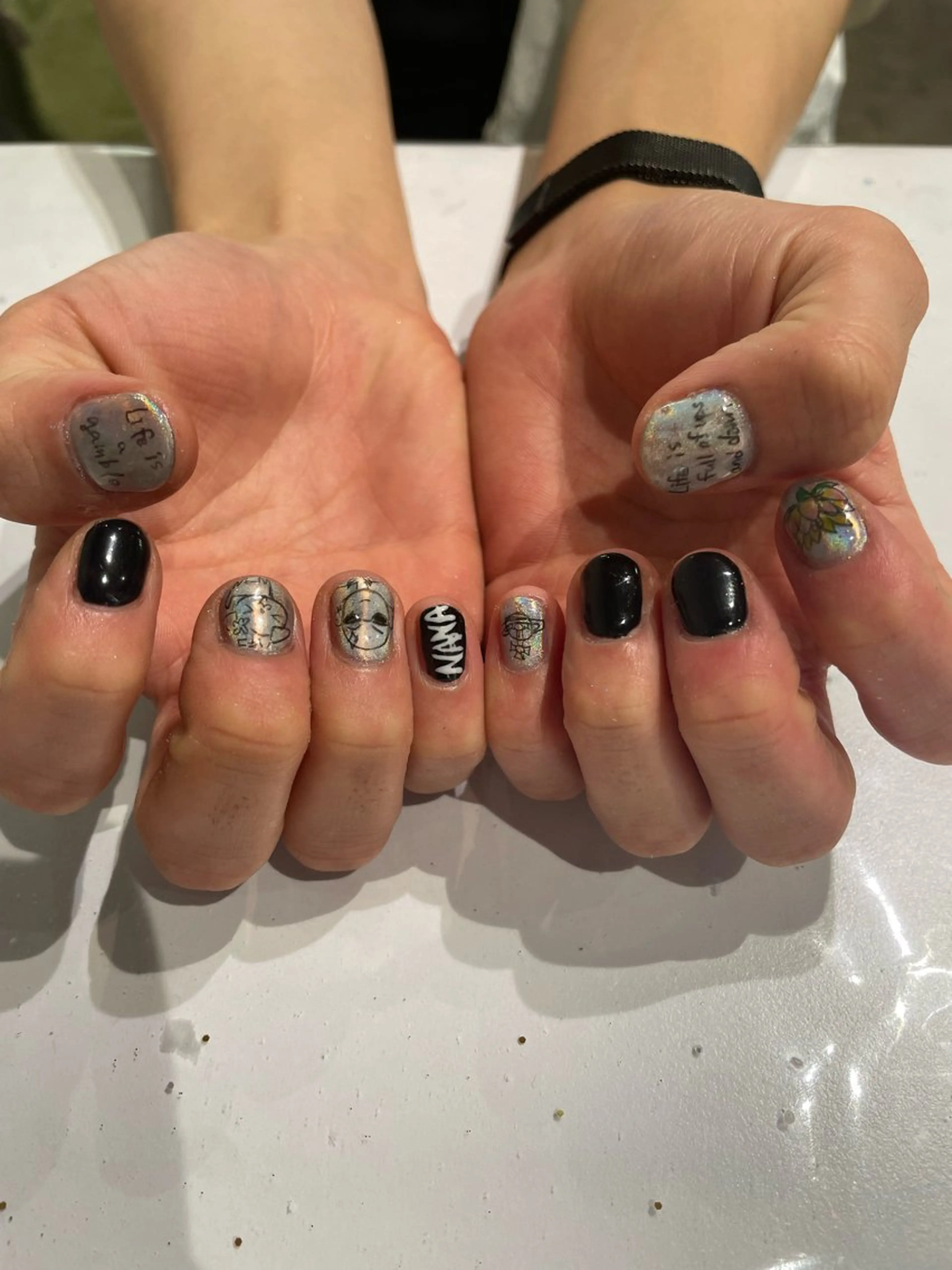 メンズ ネイル ハンドネイル ‪るか/‪透明感 カラー/アレンジのヘアスタイル