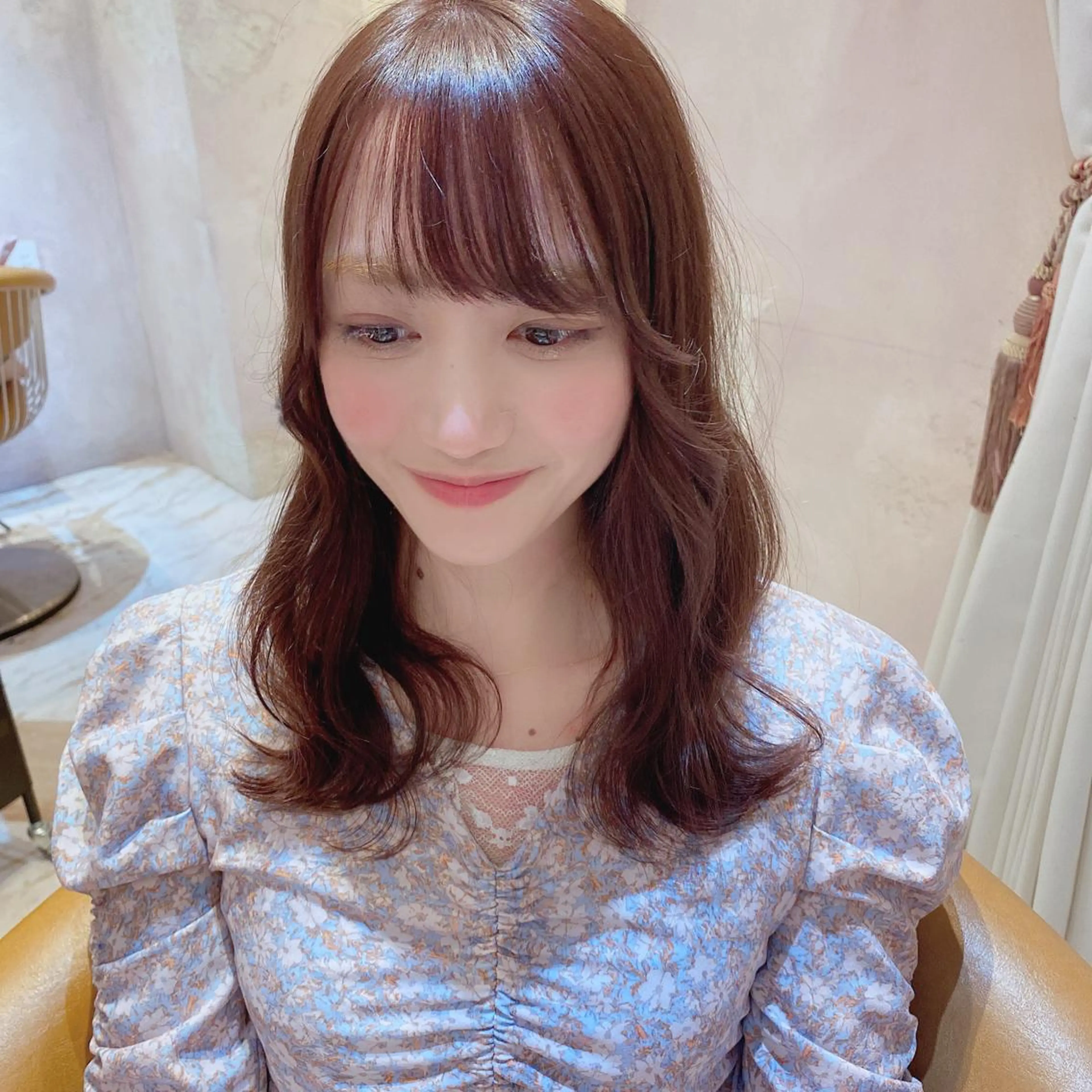 ミディアム カット ヘアカラー トリートメント 代表山口ひな 髪質改善のプロのヘアスタイル