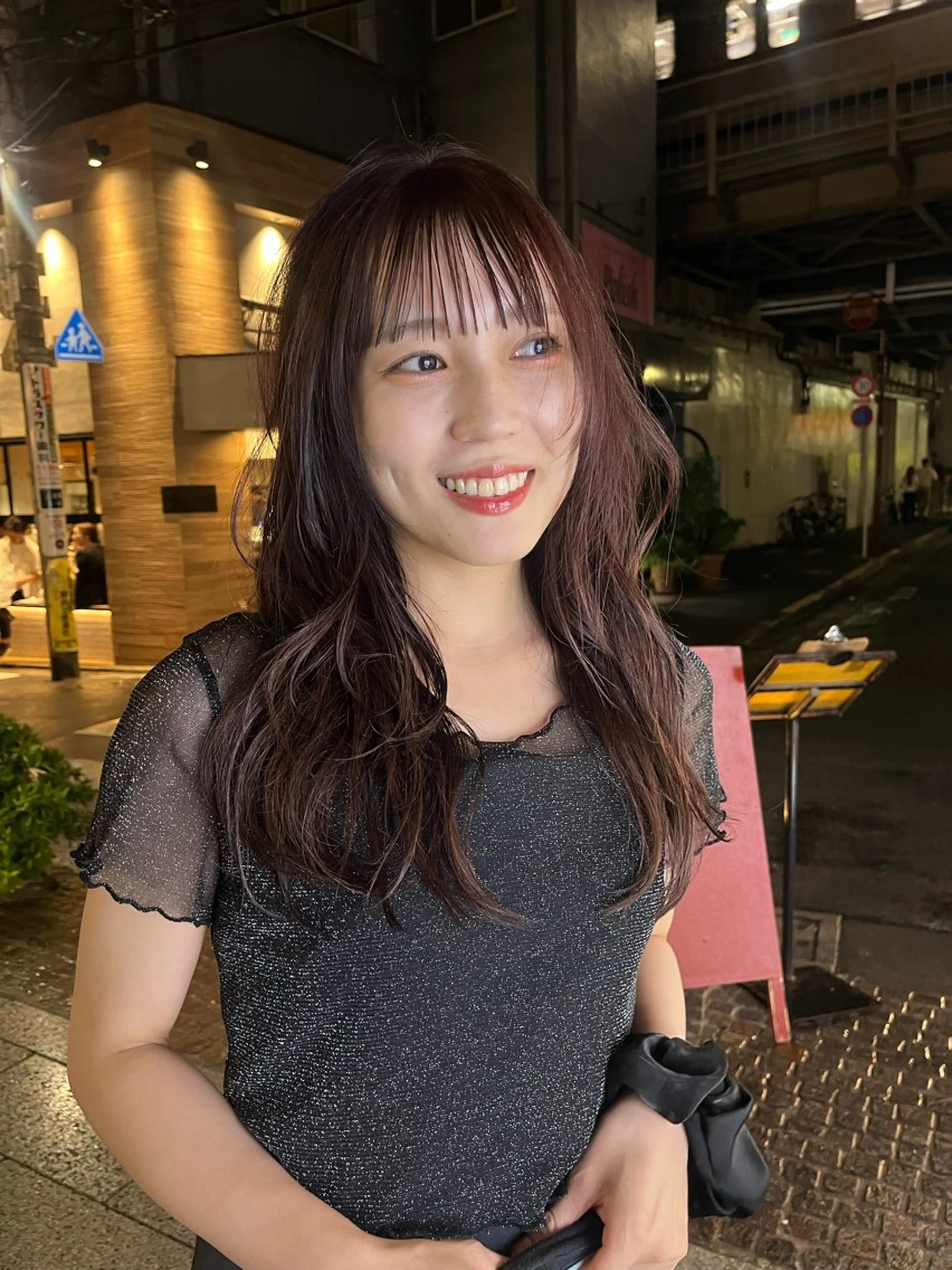 ロング カラー ラベンダーカラー 竹内 菜々子のヘアスタイル