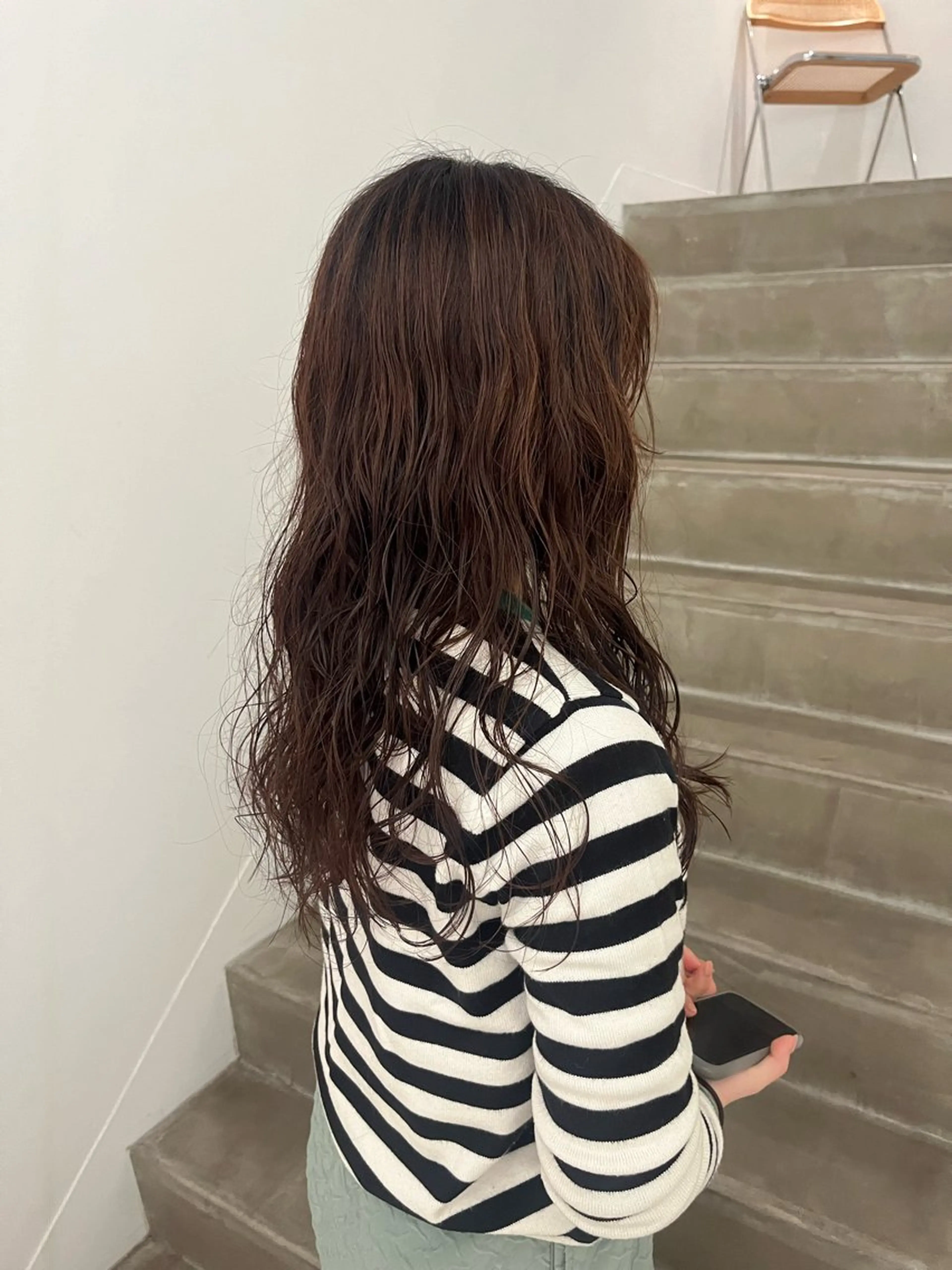 ロング パーマ e･n･u烏丸所属・やまのうち もえのヘアスタイル