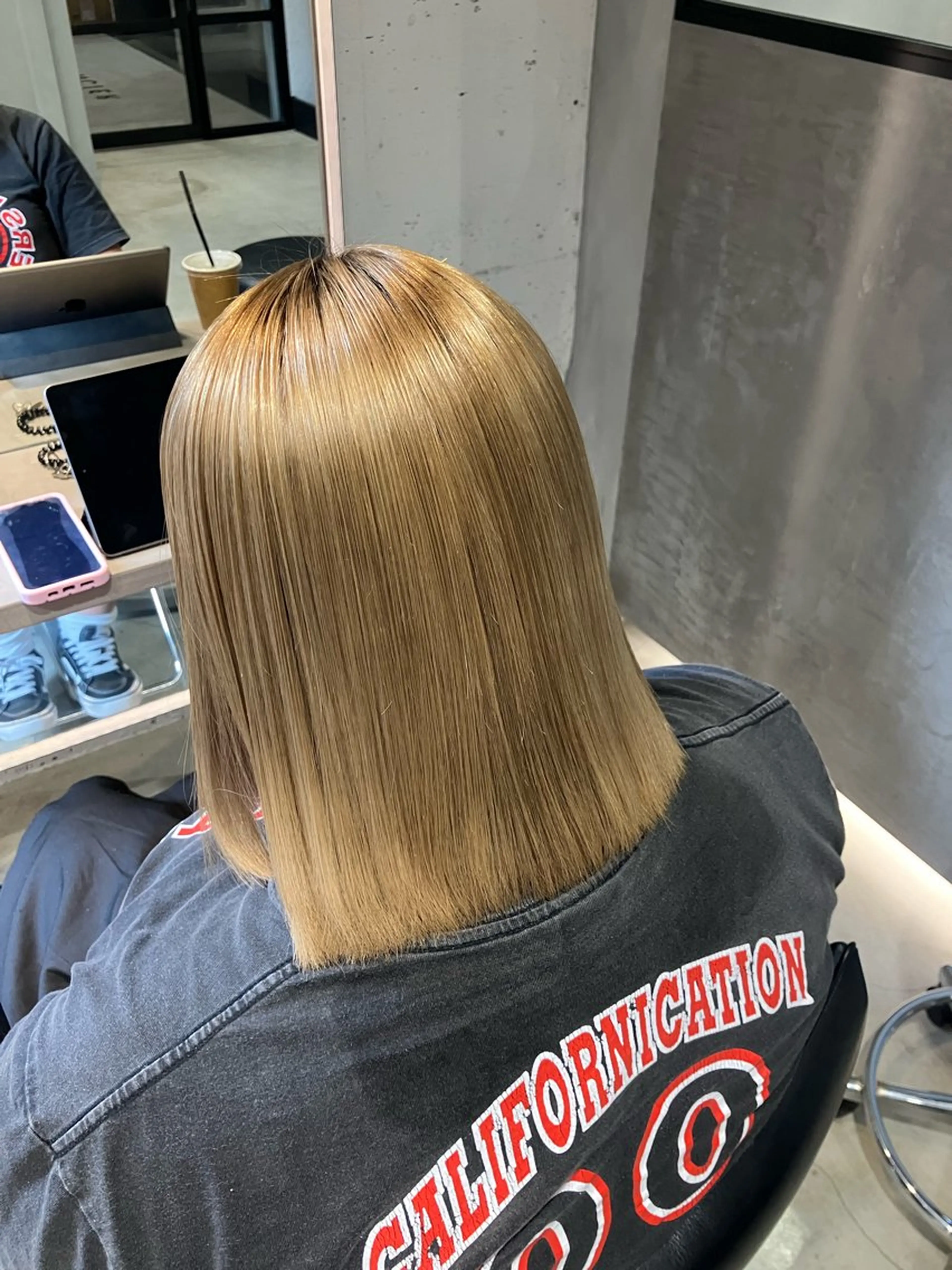 ミディアム 酸性ストレート カラーモデル募集中 莉里花のヘアスタイル