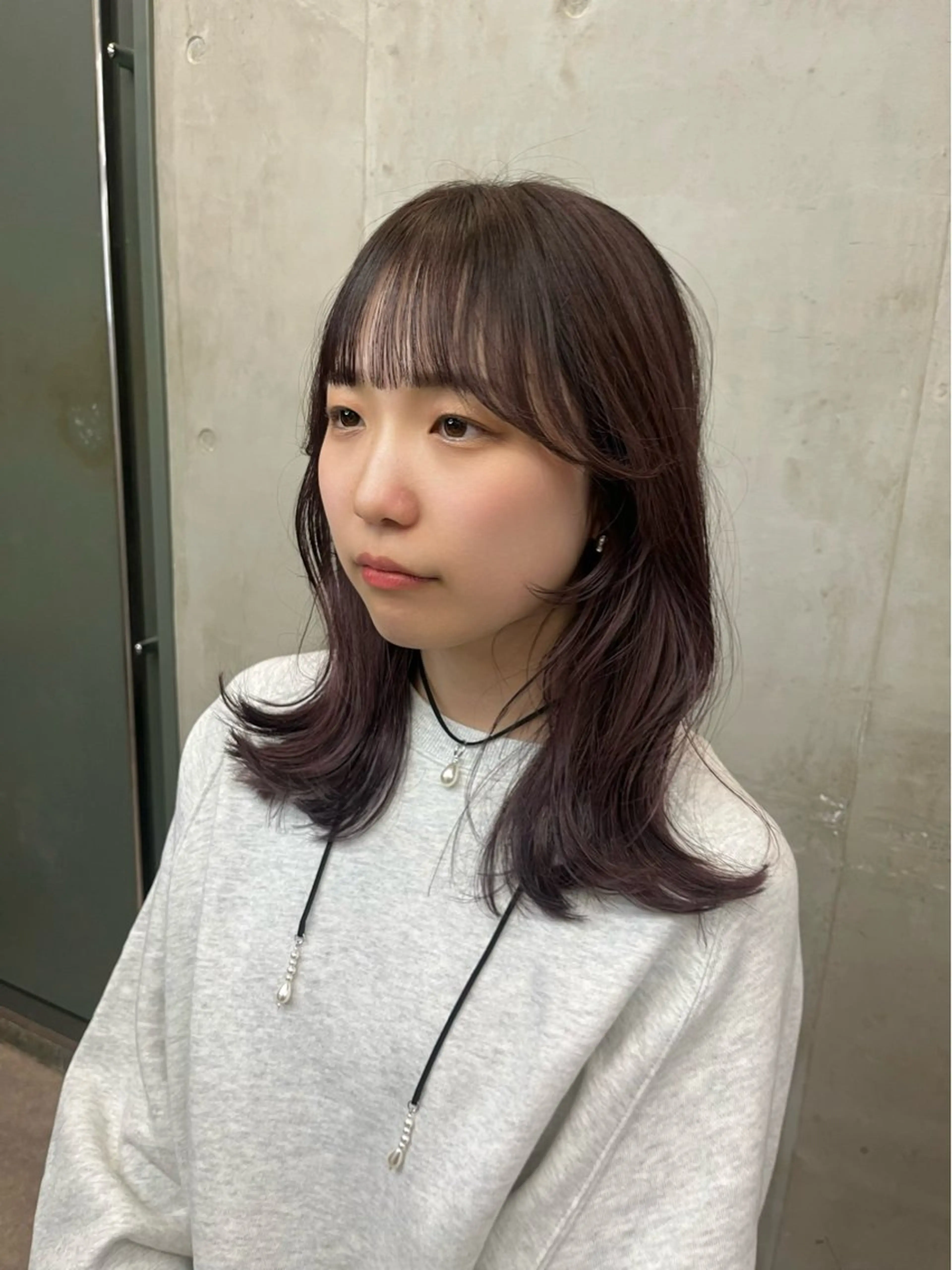 セミロング カラー ベージュカラー ブリーチ ケアブリーチ 透明感カラー ダブルカラー SALT WATER所属・🫐 𝐌𝐚𝐨 🫐ボブモデル募集のヘアスタイル
