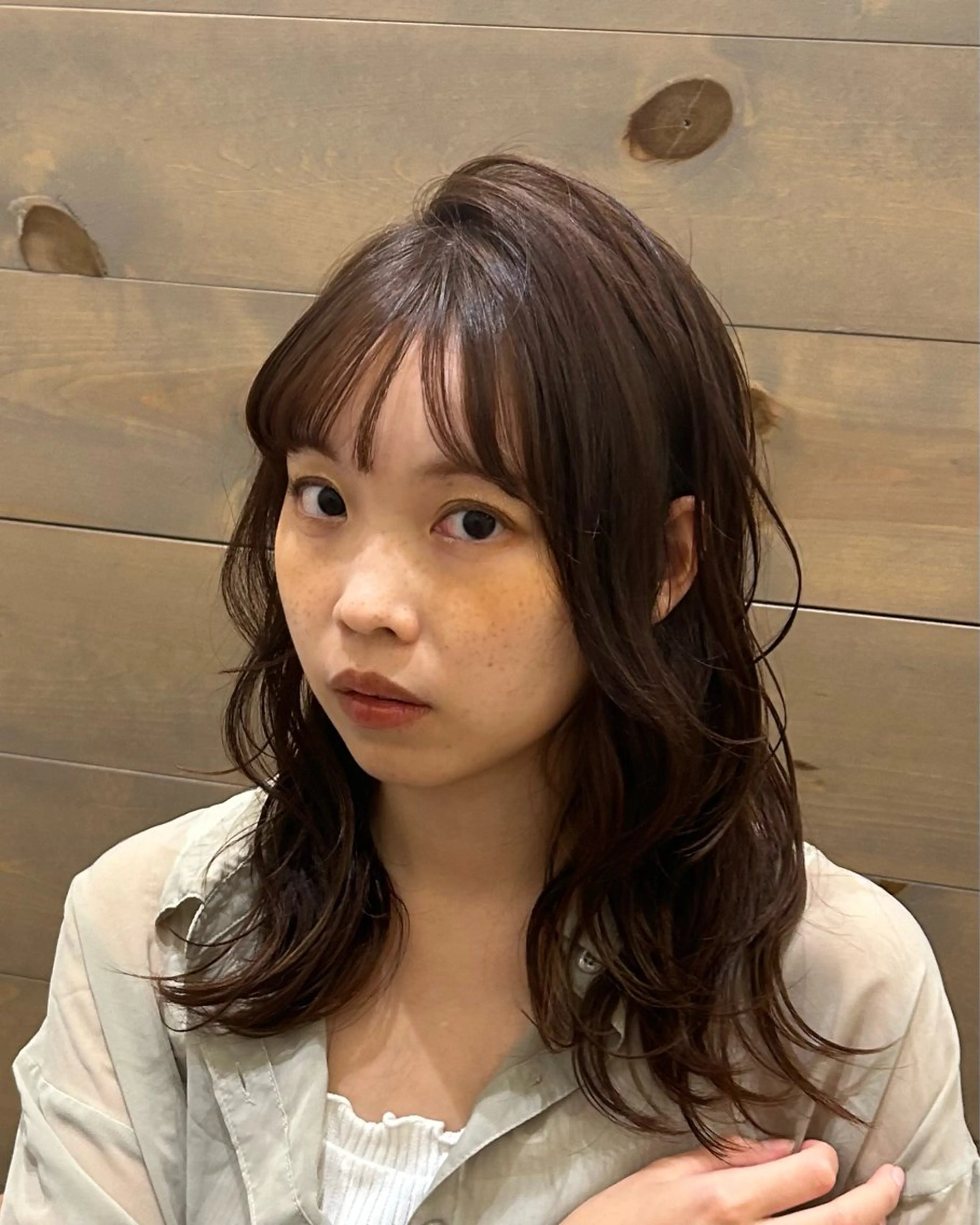 ミディアム 🍏あおい 🍏 似合わせカラーのヘアスタイル