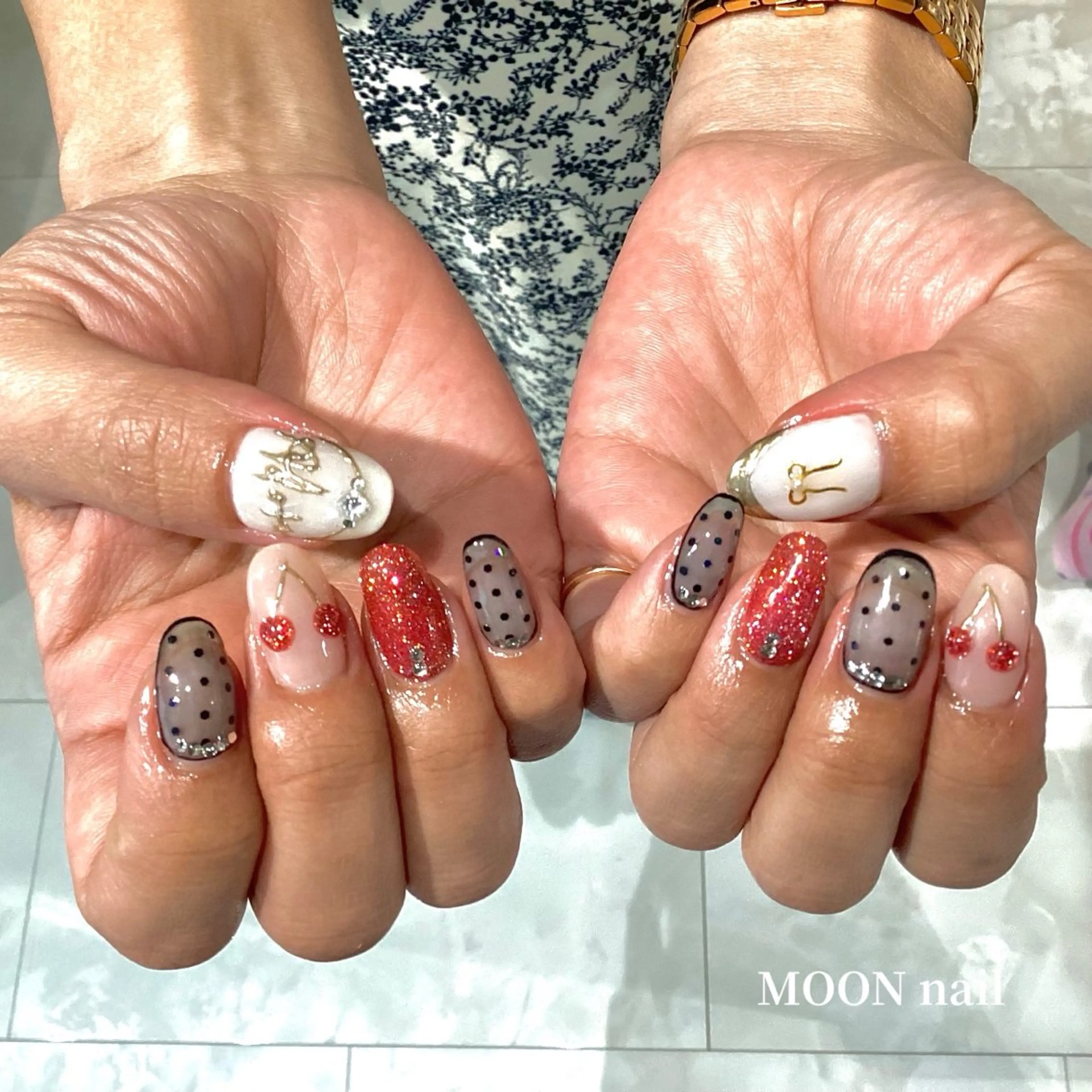 ネイル 持ち込み ぷっくりネイル ハンドネイル 浦添 MOON  nailのネイルデザイン