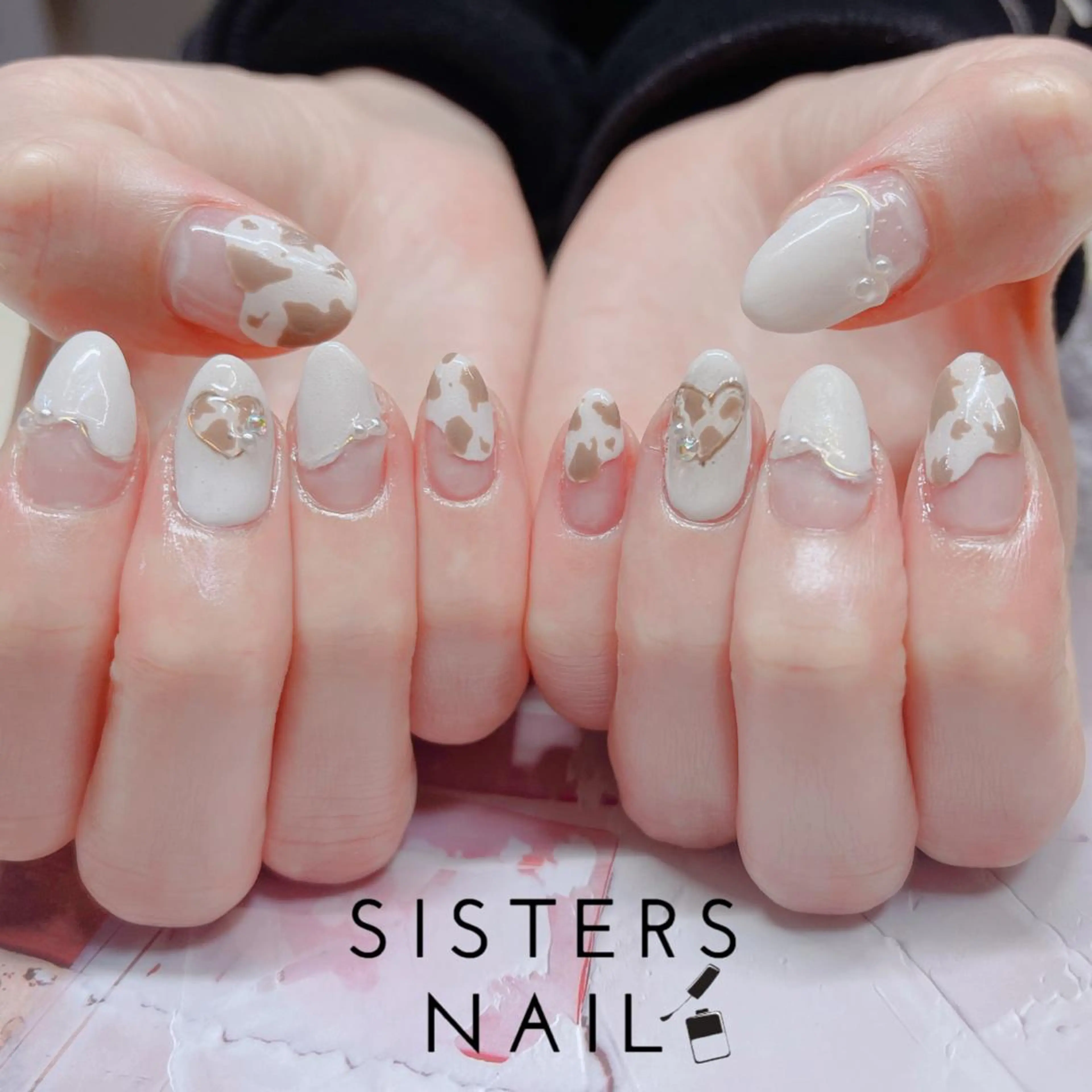 ネイル アートネイル フレンチネイル 春ネイル 冬ネイル ハンドネイル ハンドケア sisters nail.fのネイルデザイン