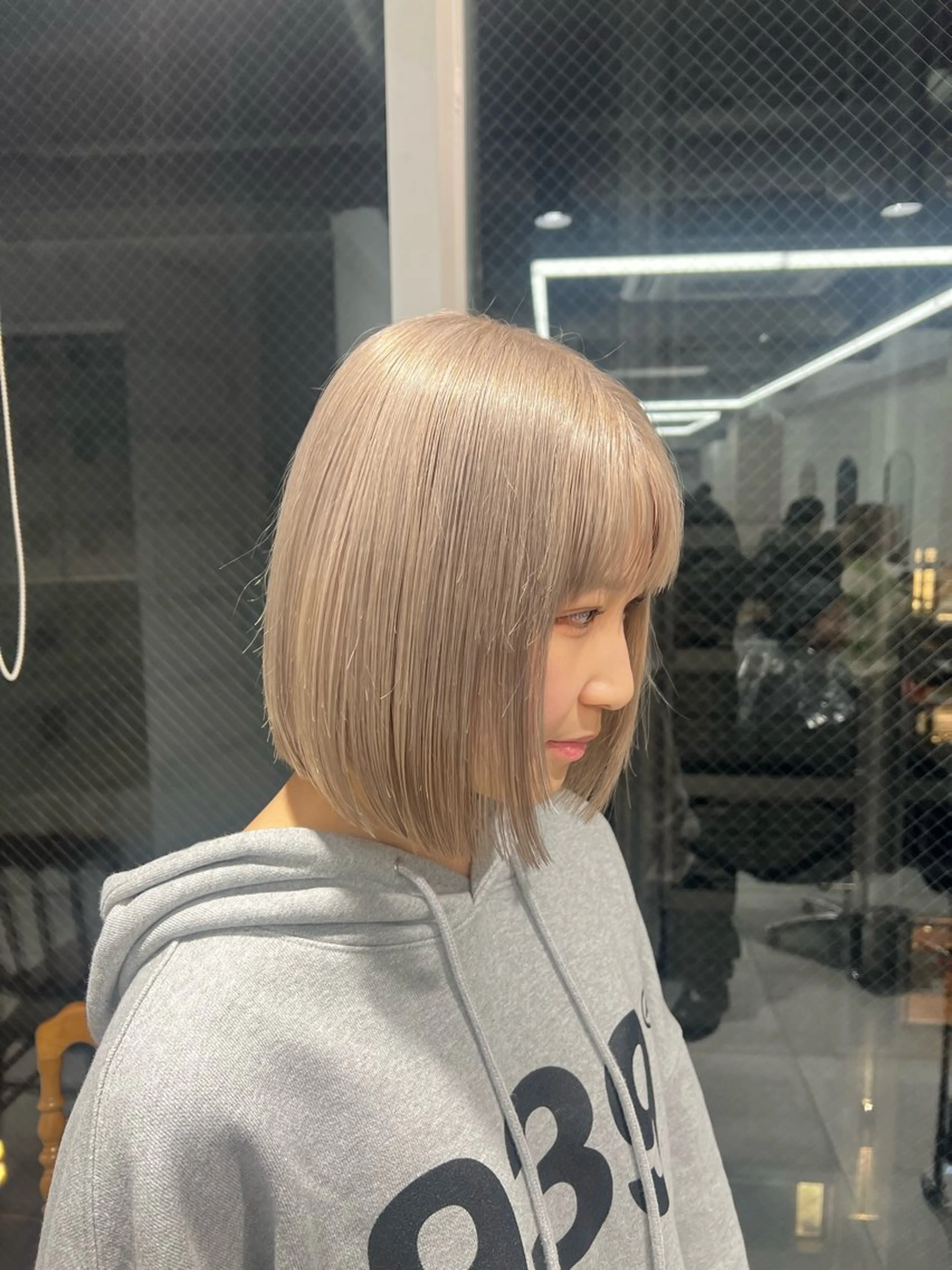 ミディアム カラー カット ヘアカラー トリートメント ハイトーン/透明感 🔅KANTAのヘアスタイル