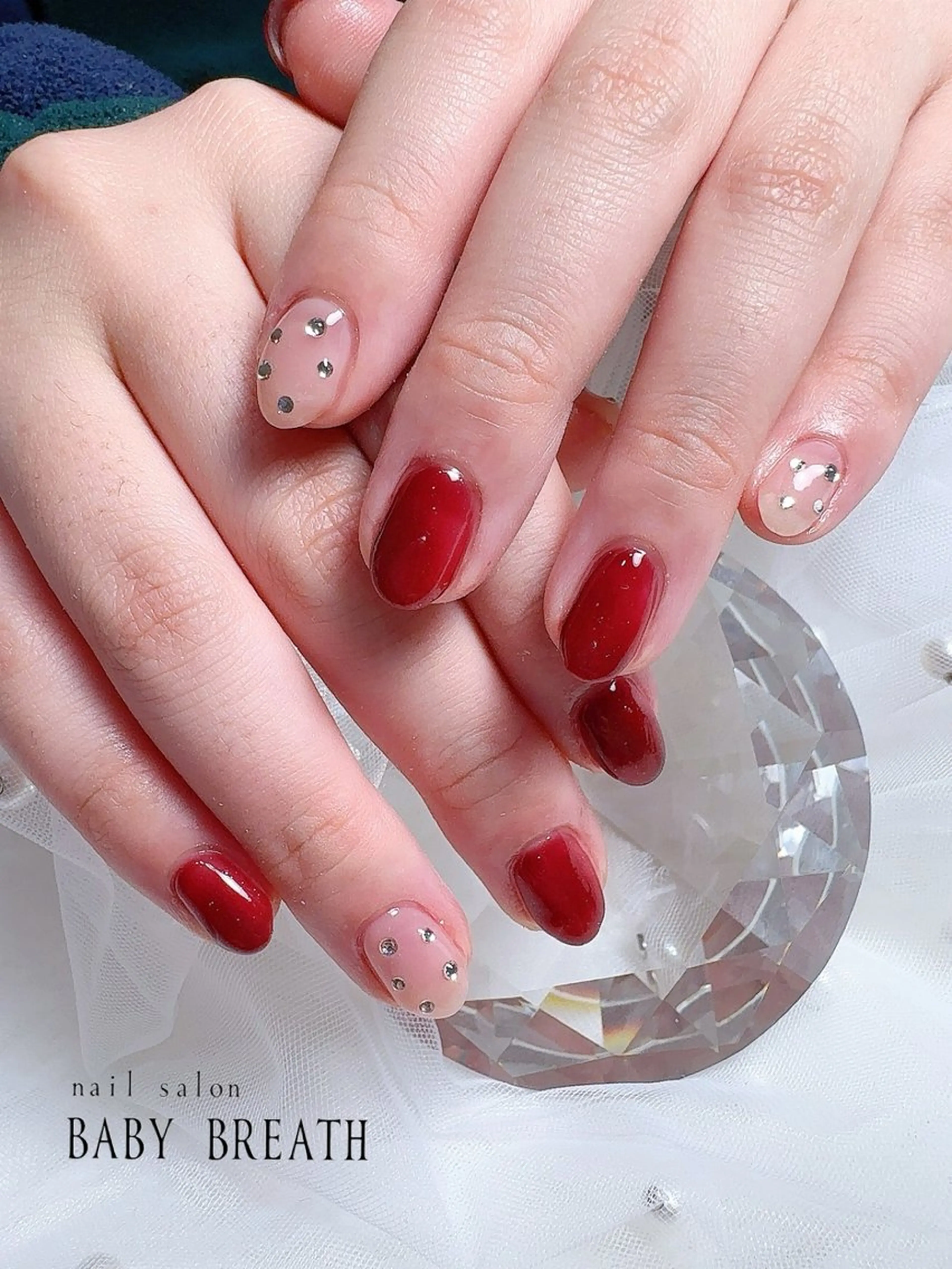 ネイル アートネイル フラッシュネイル フットネイル グラデーション ラメ(グリッター) ハンドネイル BABY BREATH所属・y natsumiのネイルデザイン