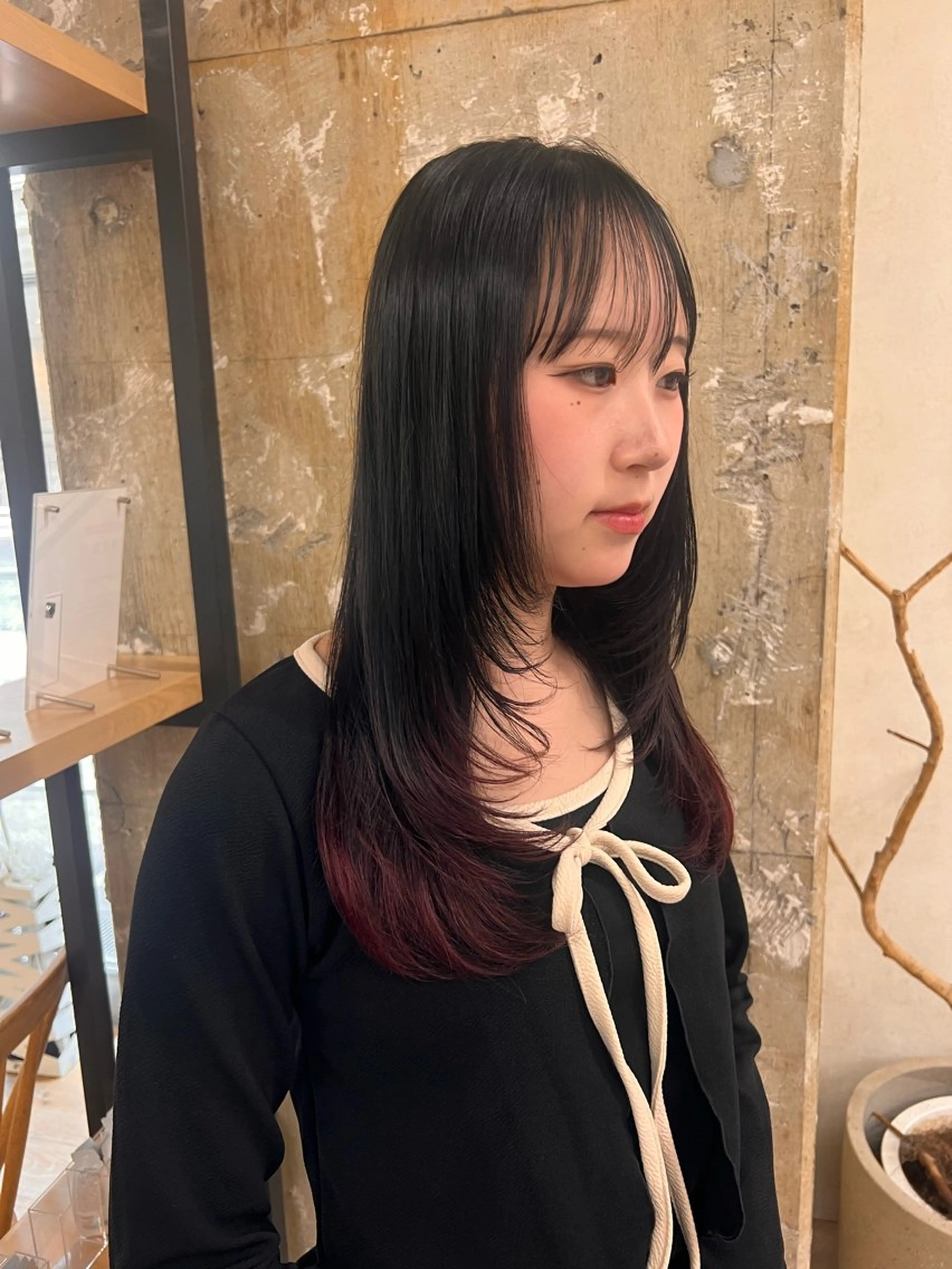 セミロング ヘアカラー トリートメント ブリーチ/髪質改善 shiinaのヘアスタイル