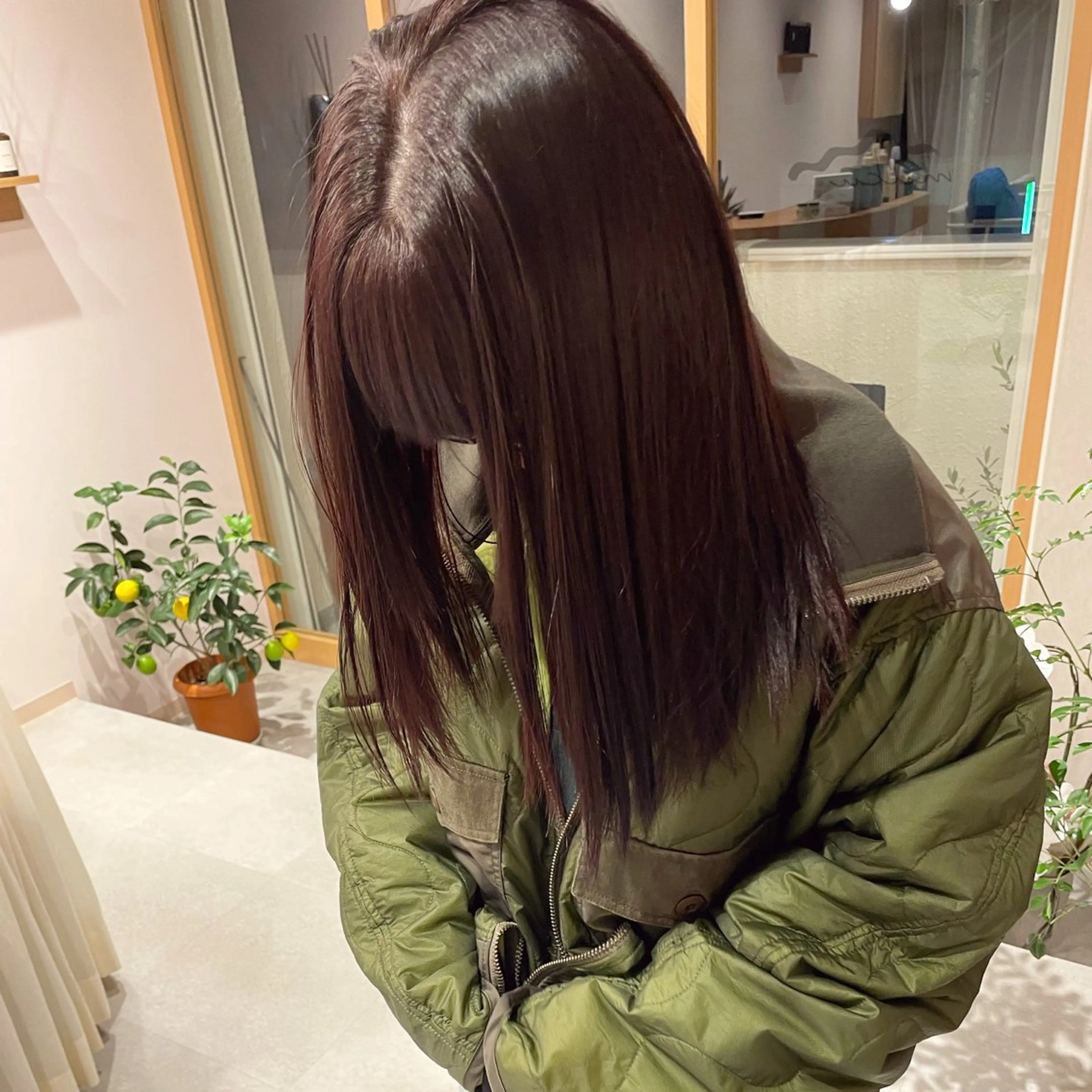 ロング カラー レッドカラー runru /muku.のヘアスタイル