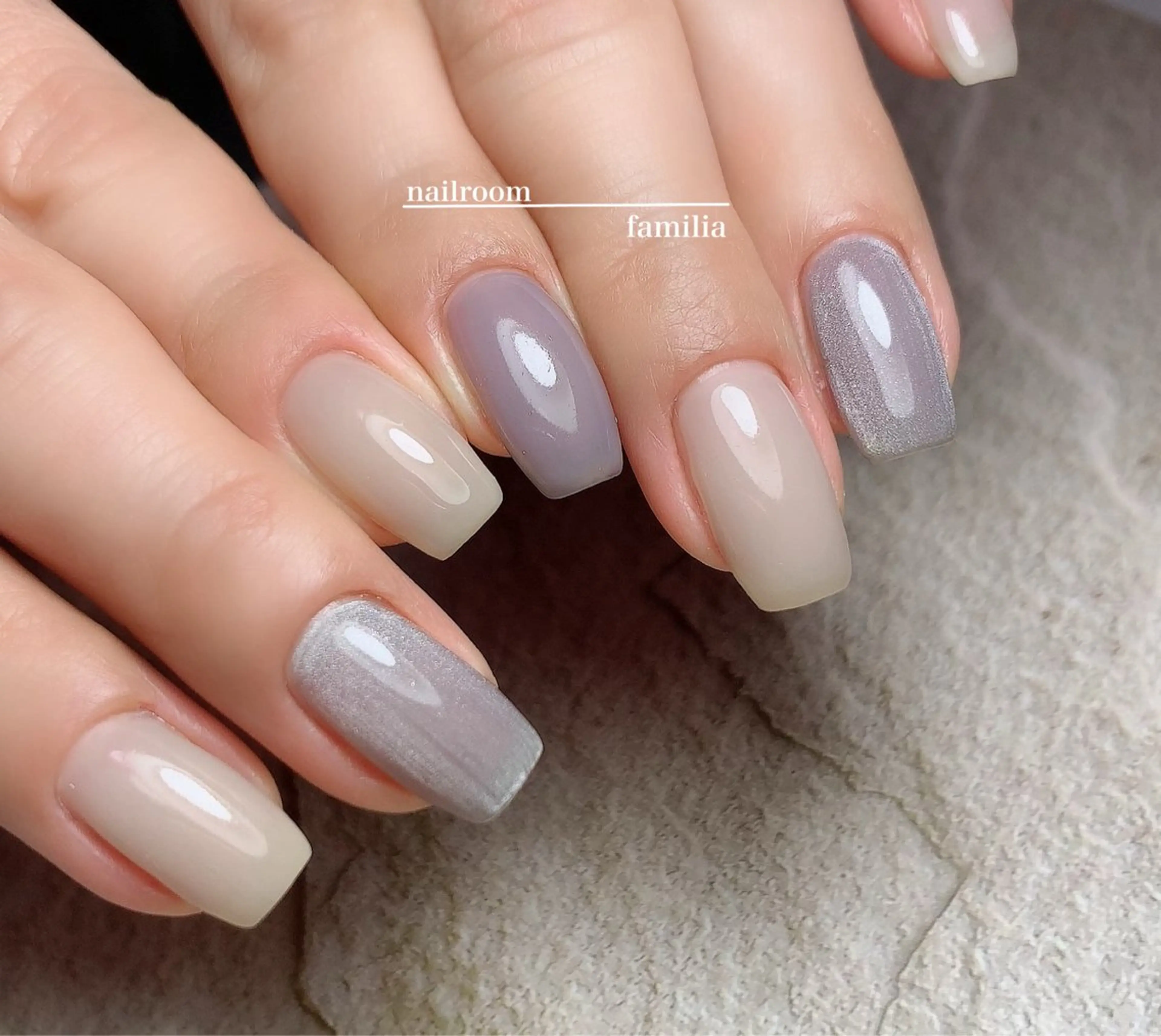 ネイル マグネットネイル ハンドネイル -nailroom- familiaのネイルデザイン