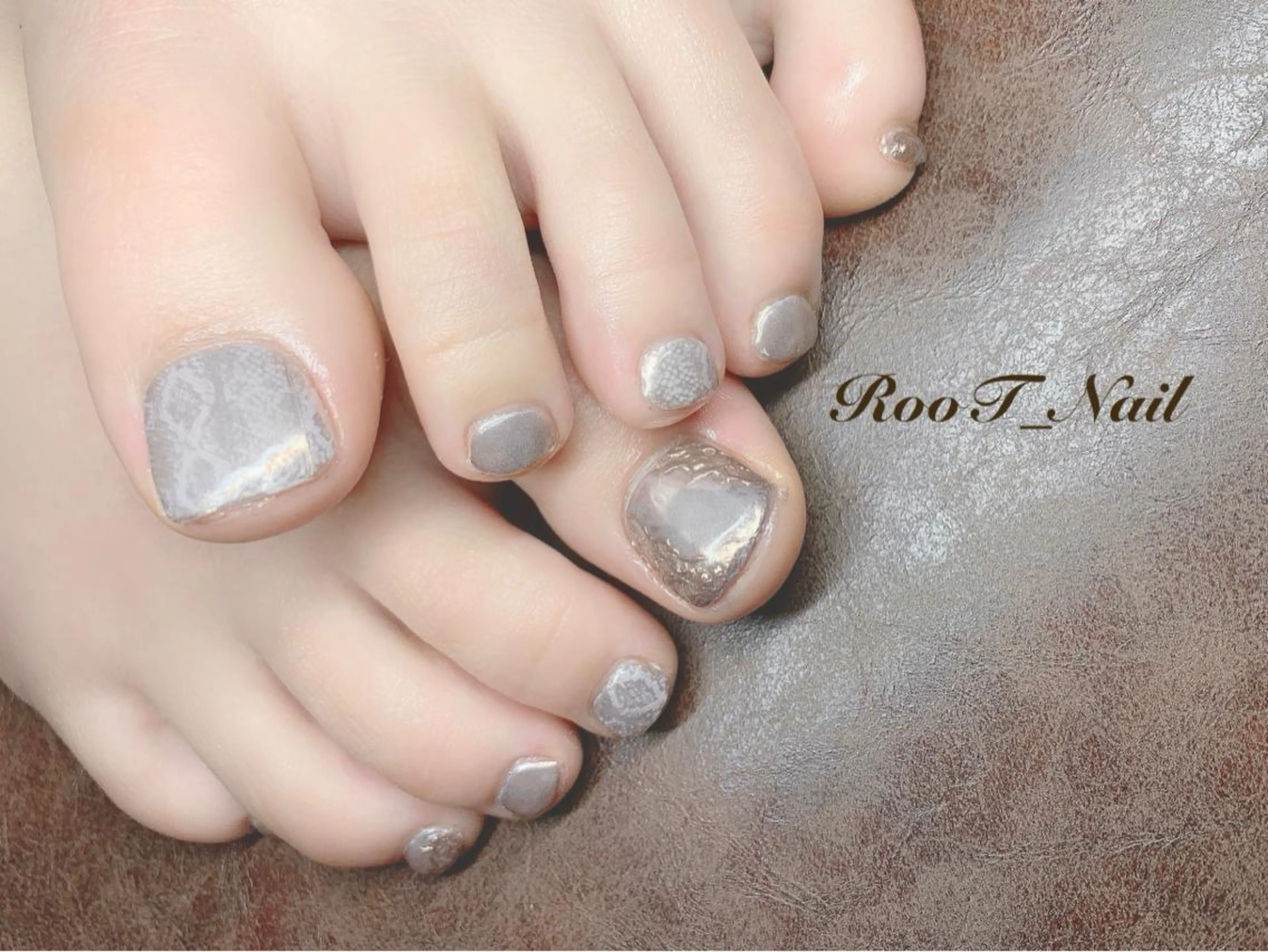 メンズ ネイル ミラーネイル フットネイル RooT Nailのネイルデザイン