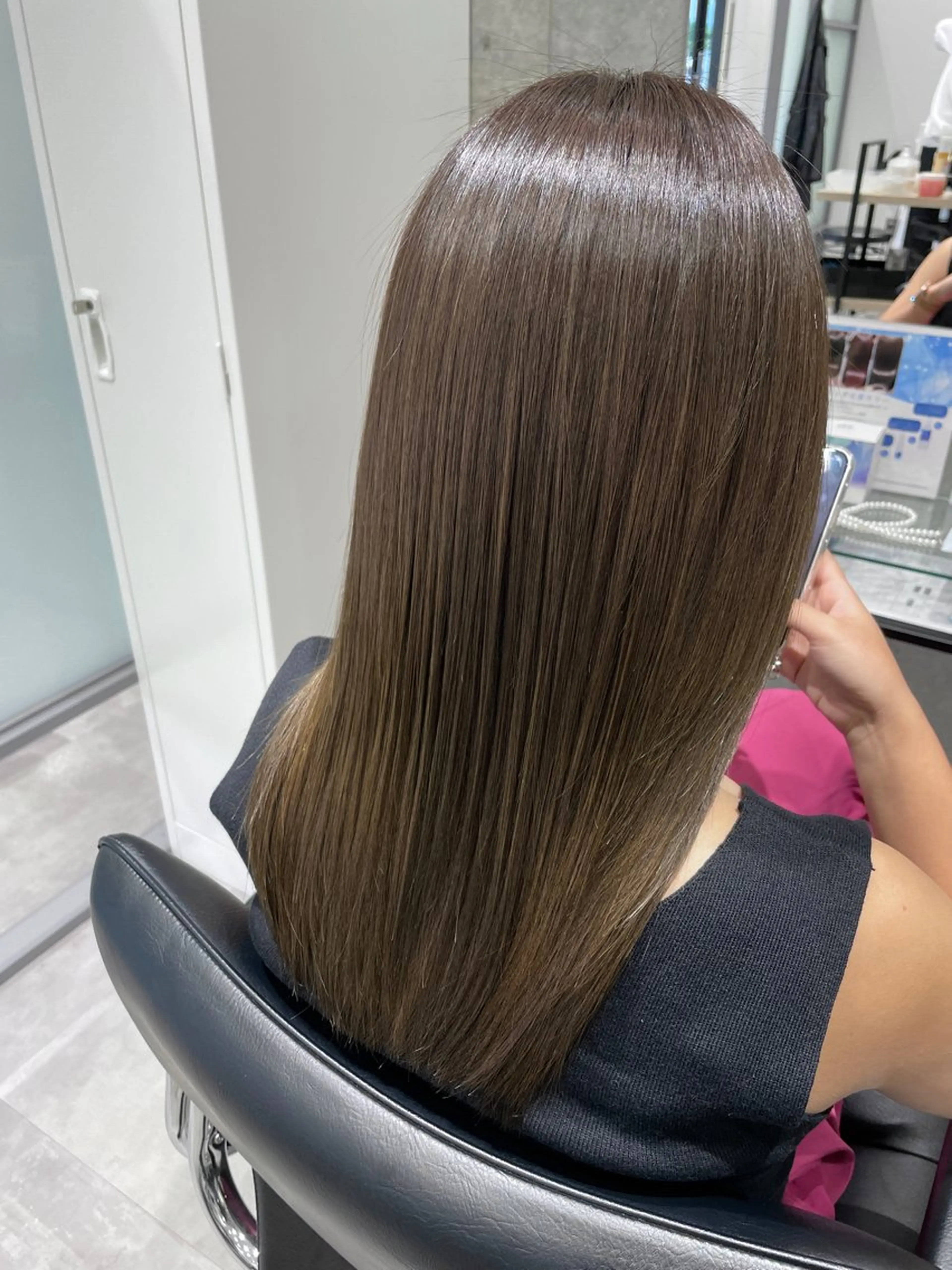 ロング カラー 髪質改善 トリートメント Leyシェアサロン所属・KenIchi施術者 1%未満ドライカットのヘアスタイル