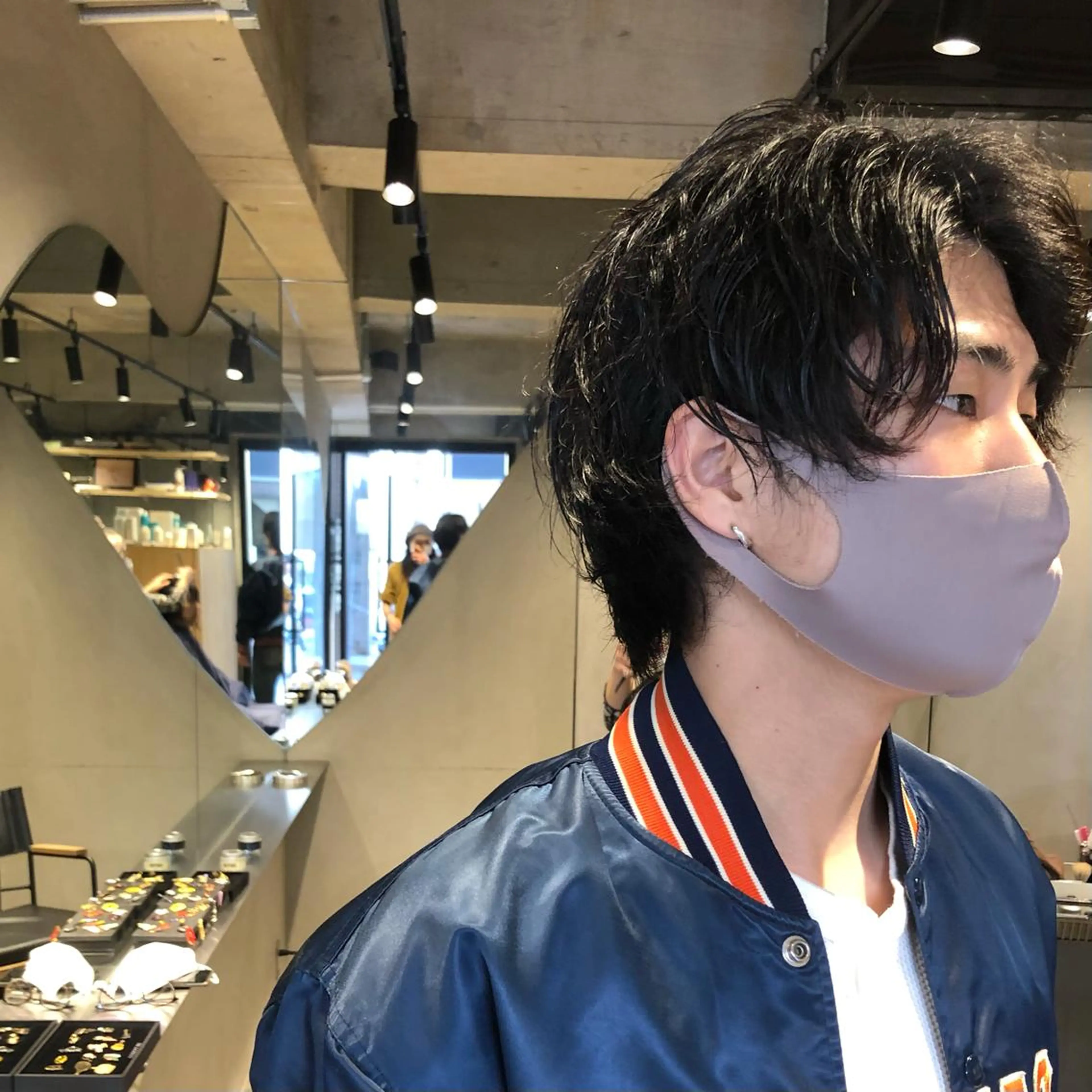 パーマ メンズ ショートボブ メンズブリーチ メンズデザインカット フェードカット メンズハイライト カット パーマ 🌈圧倒的デザイン パーマ　関和希のヘアスタイル