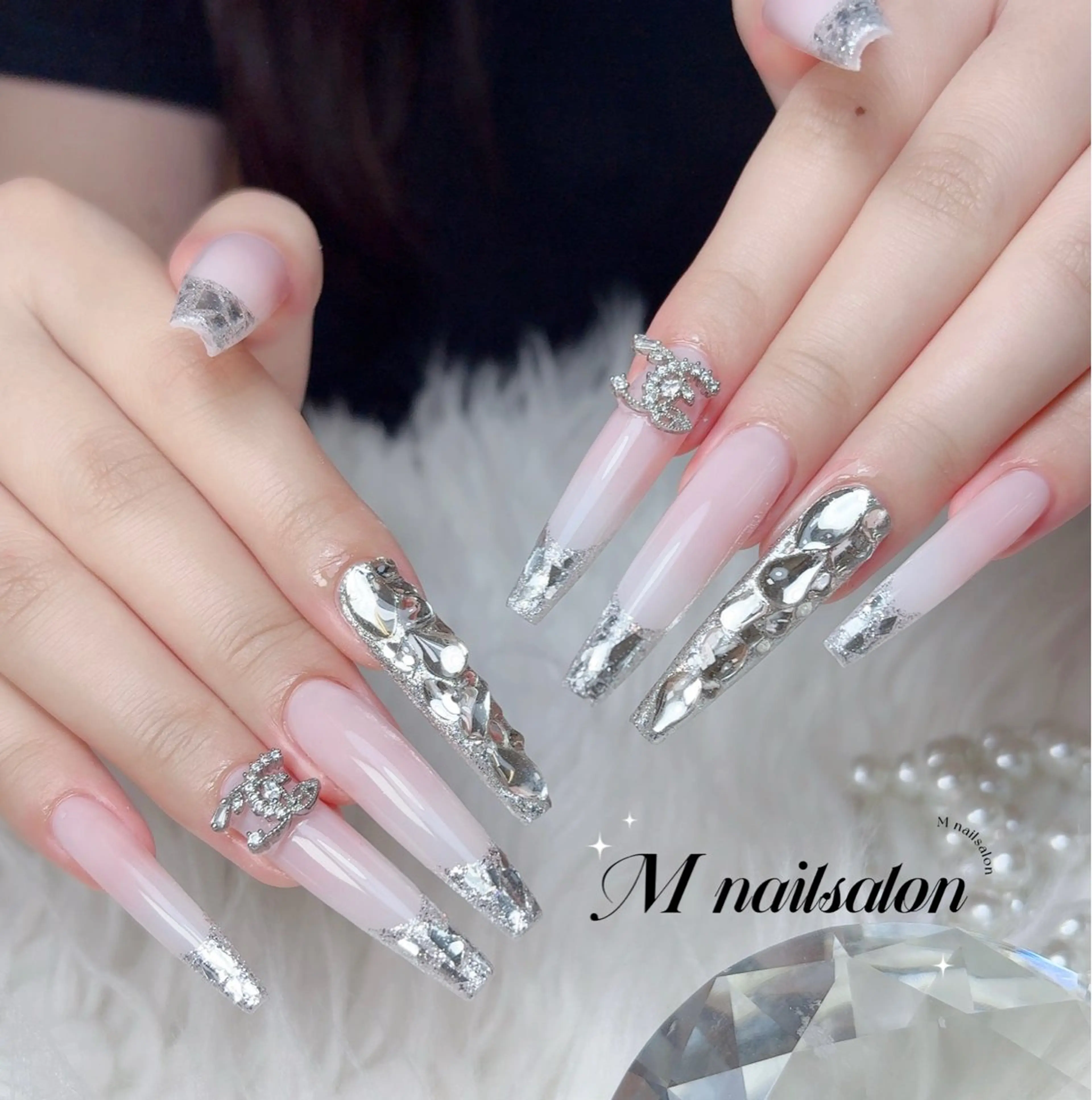 ネイル ハンドネイル M🌷nail 長さだし専門店のネイルデザイン