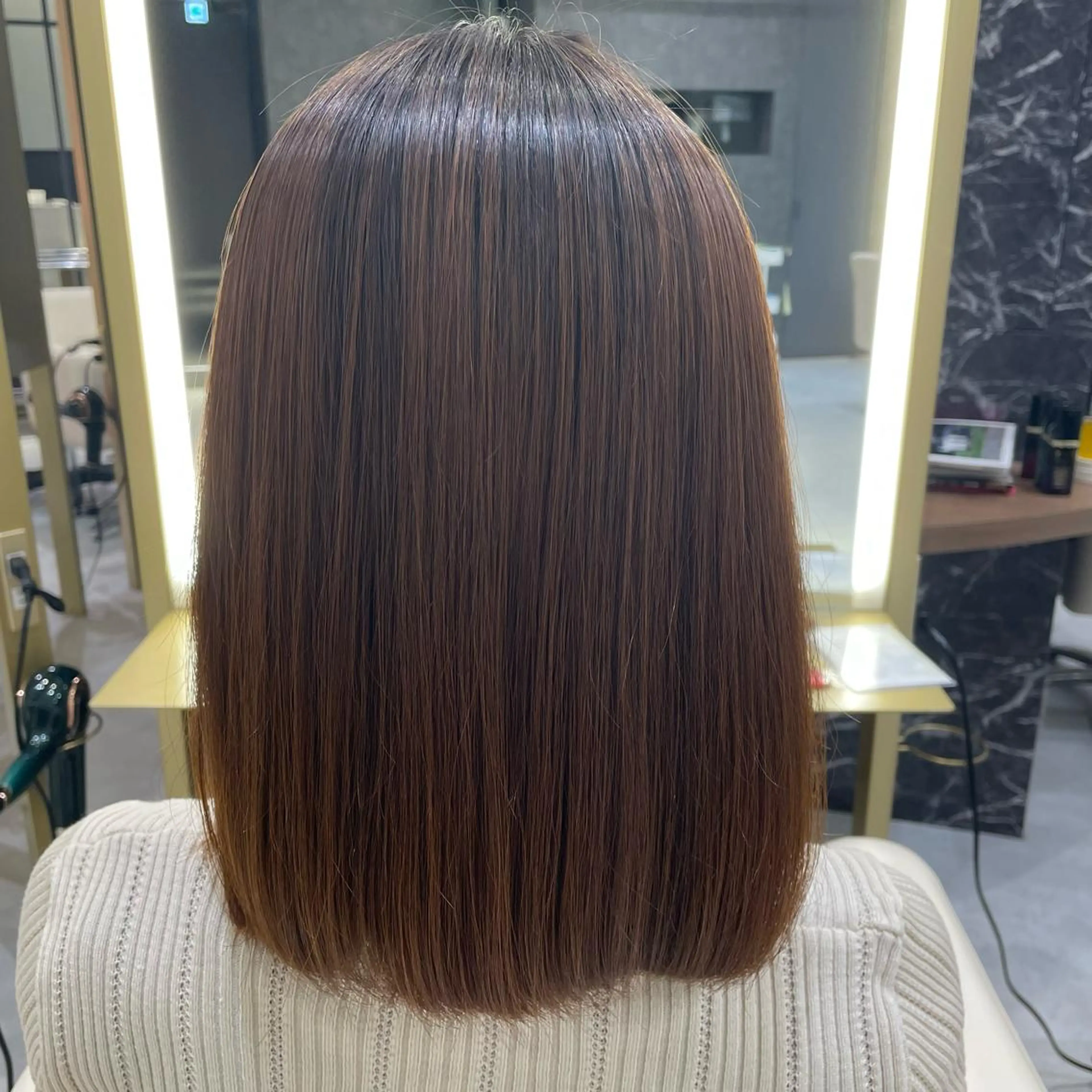ミディアム パーマモデル募集🌈 森脇帆南のヘアスタイル