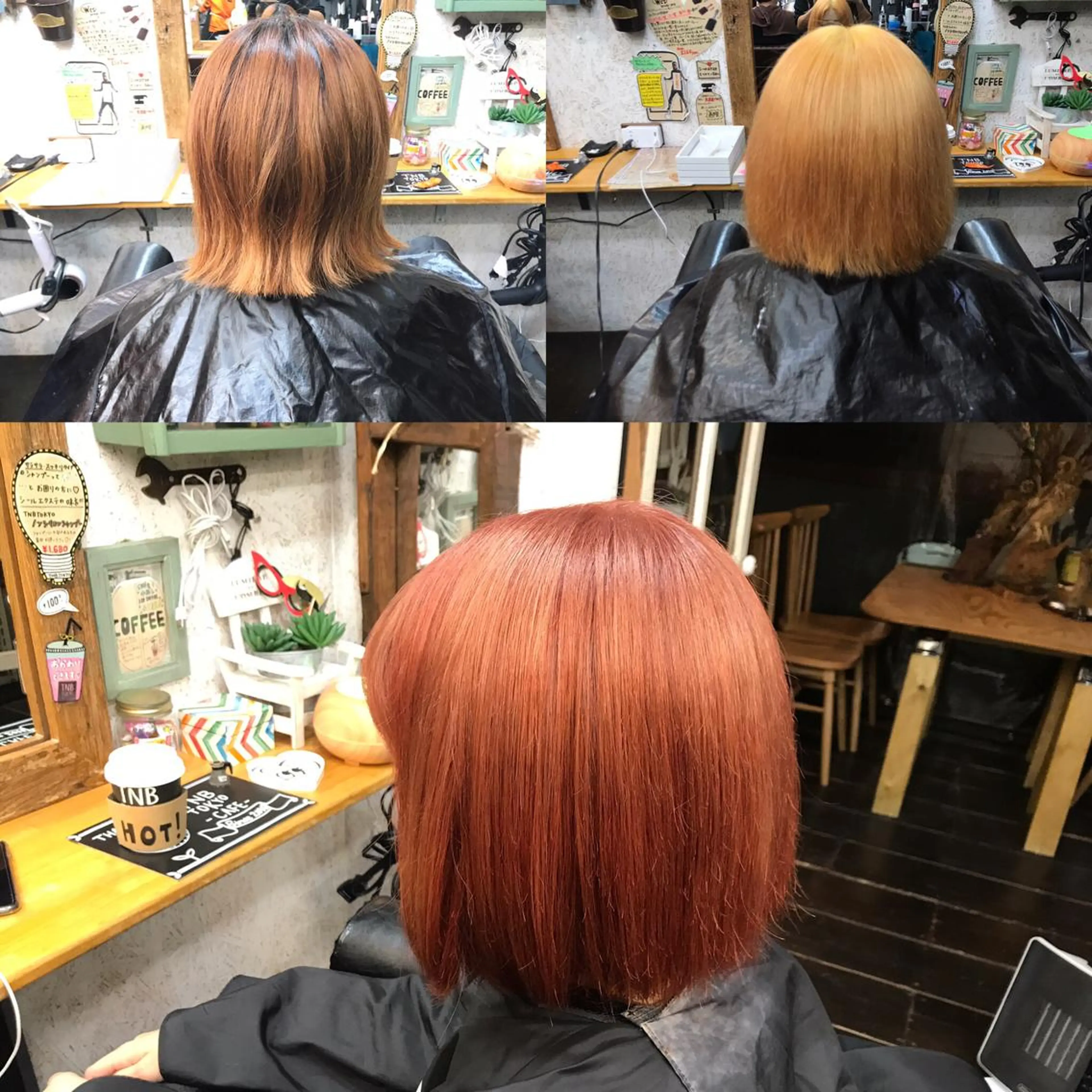 カラー ブリーチ オレンジ Pages所属・カラーモデル募集ෆ SAEのヘアスタイル