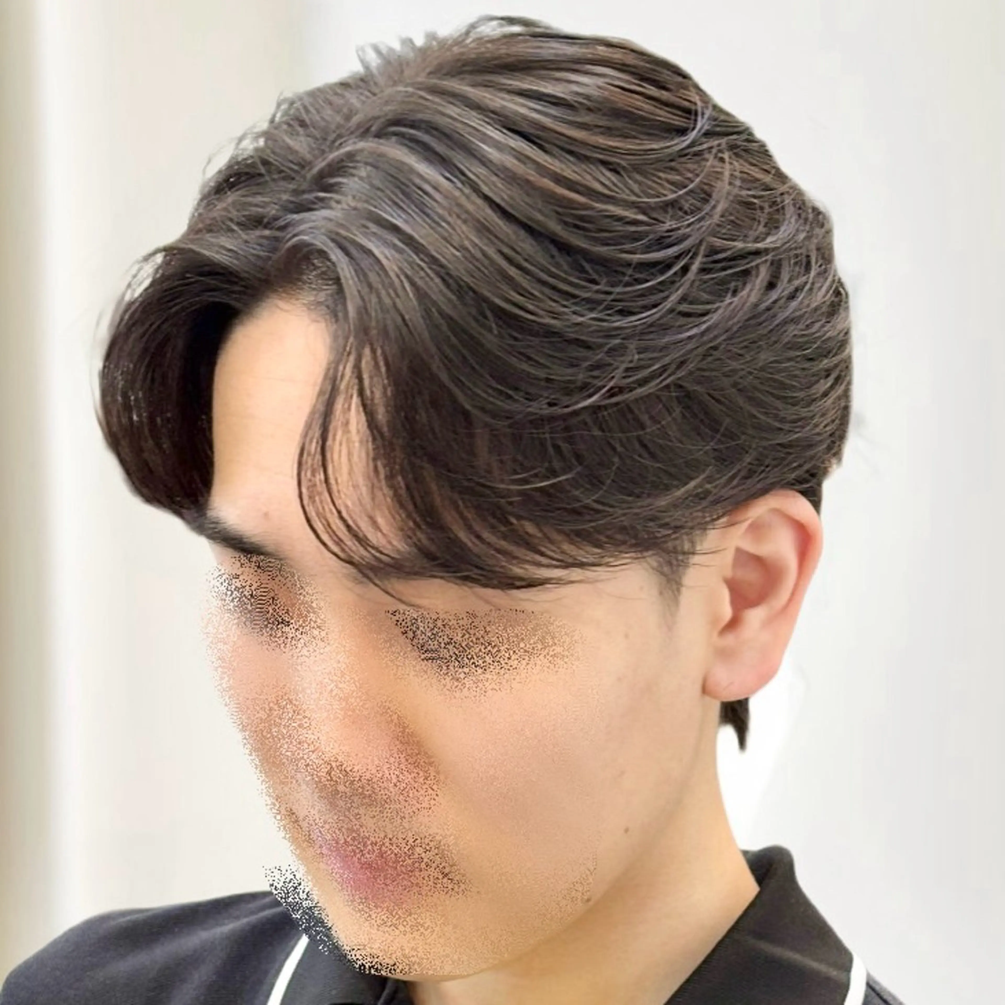 ミディアム パーマ メンズ ミディアムパーマ センターパート メンズパーマ ニュアンスパーマ Vicke所属・メンズ専門/韓国風 ❤️‍🔥吉野あいかのヘアスタイル