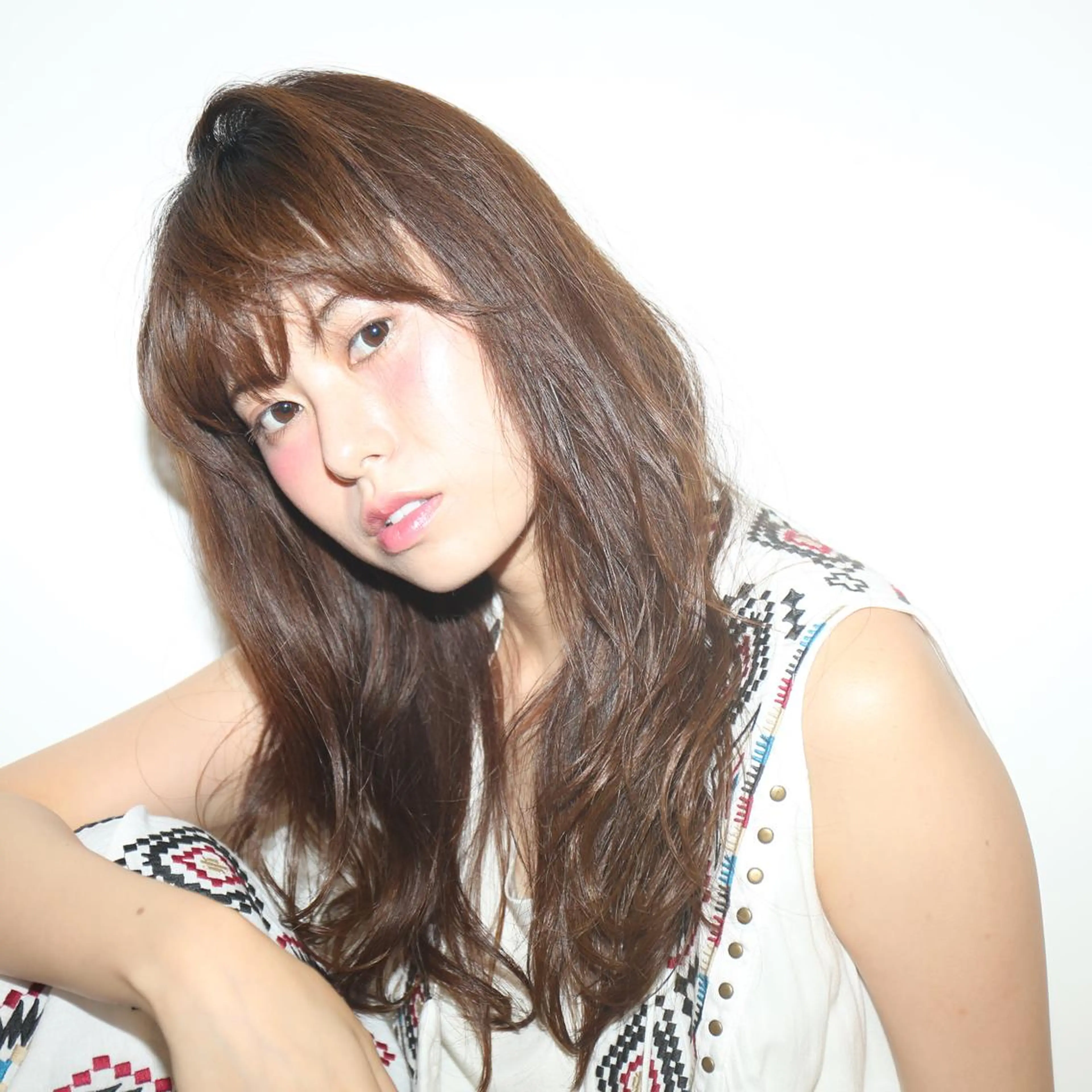 ロング カラー パーマ アッシュ アッシュブラウン ブラウンカラー 可愛いを作る神 ナオヒロのヘアスタイル