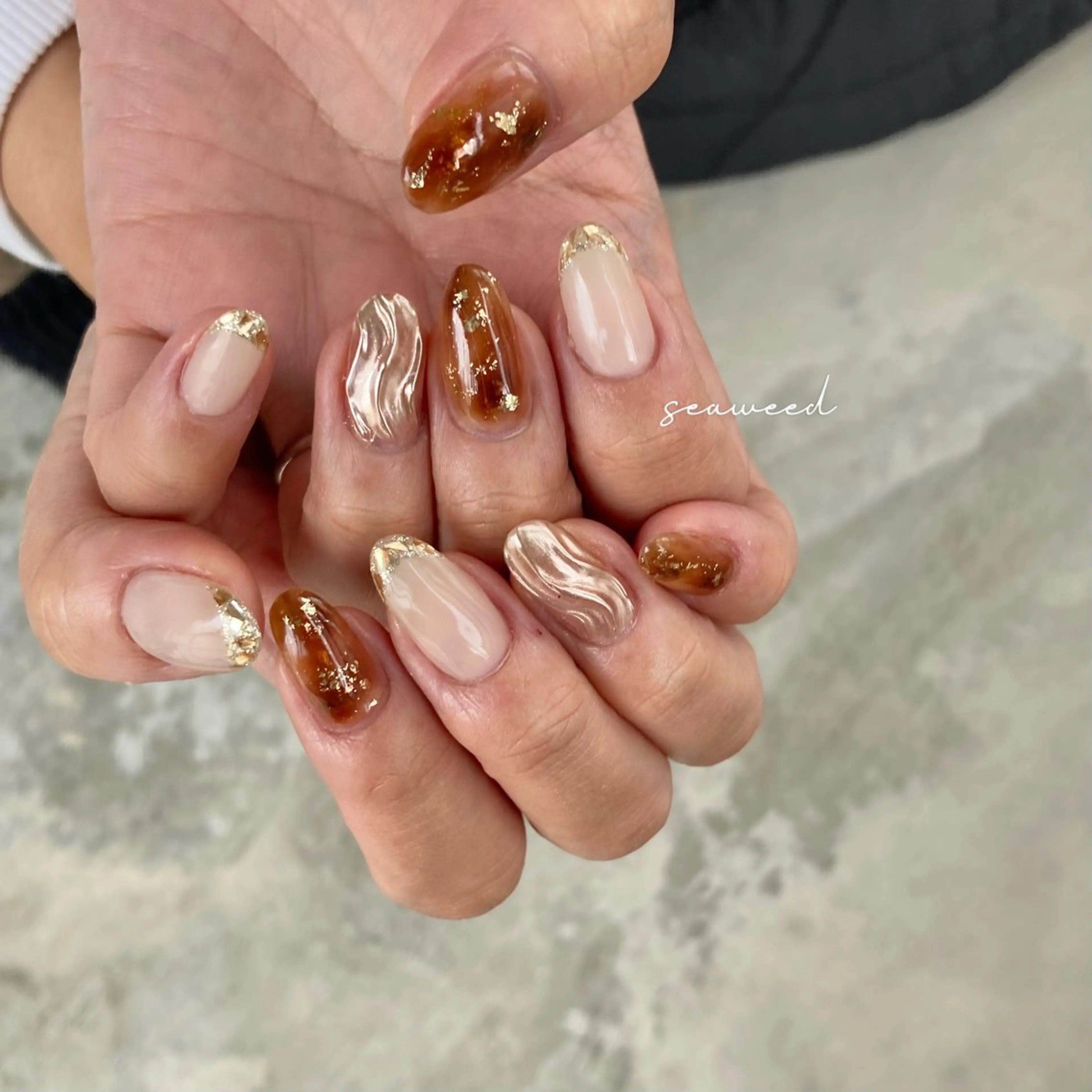 ネイル ハンドネイル seaweed nailのネイルデザイン