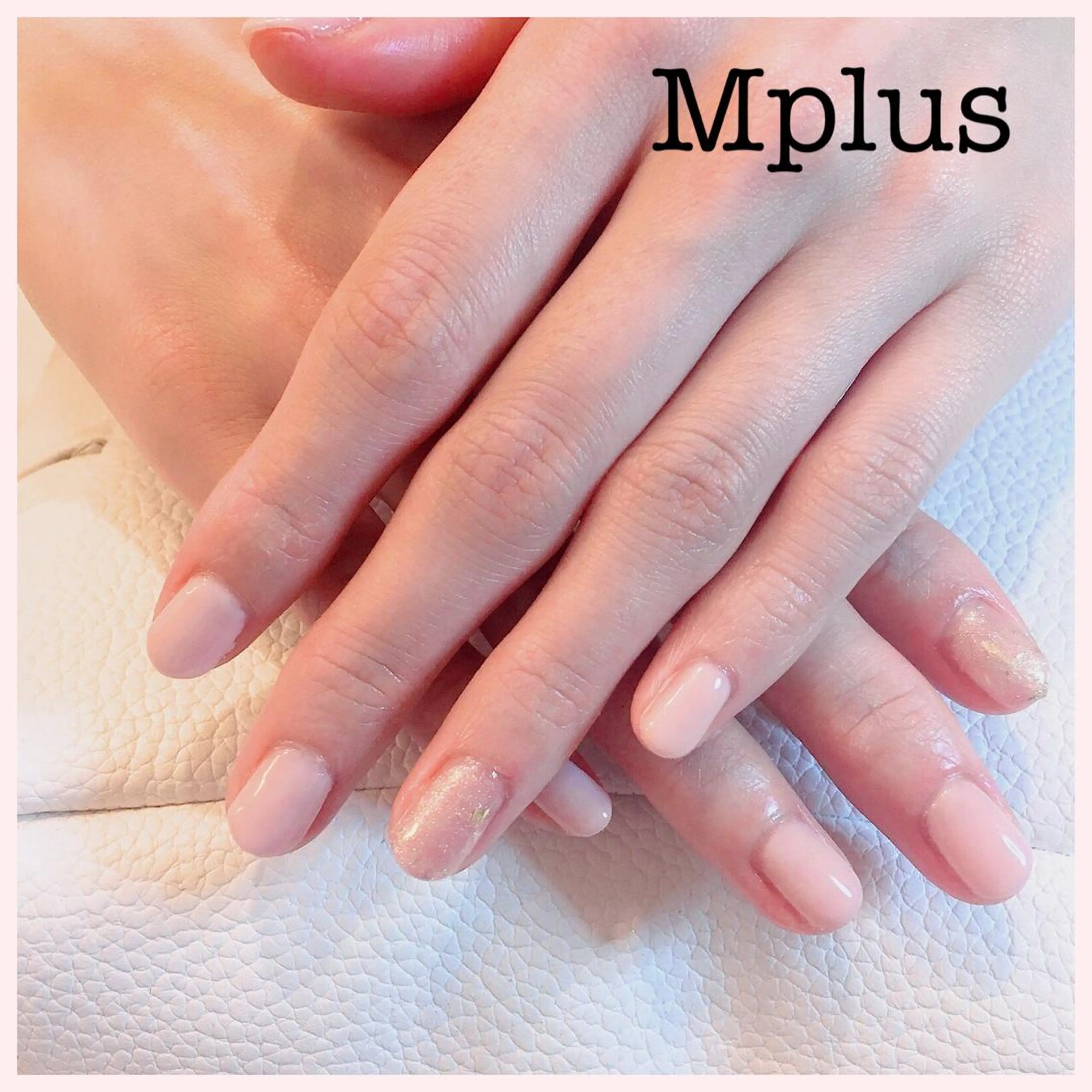 ネイル ゴールド ラメ(グリッター) ピンク Mplus miyukiのネイルデザイン