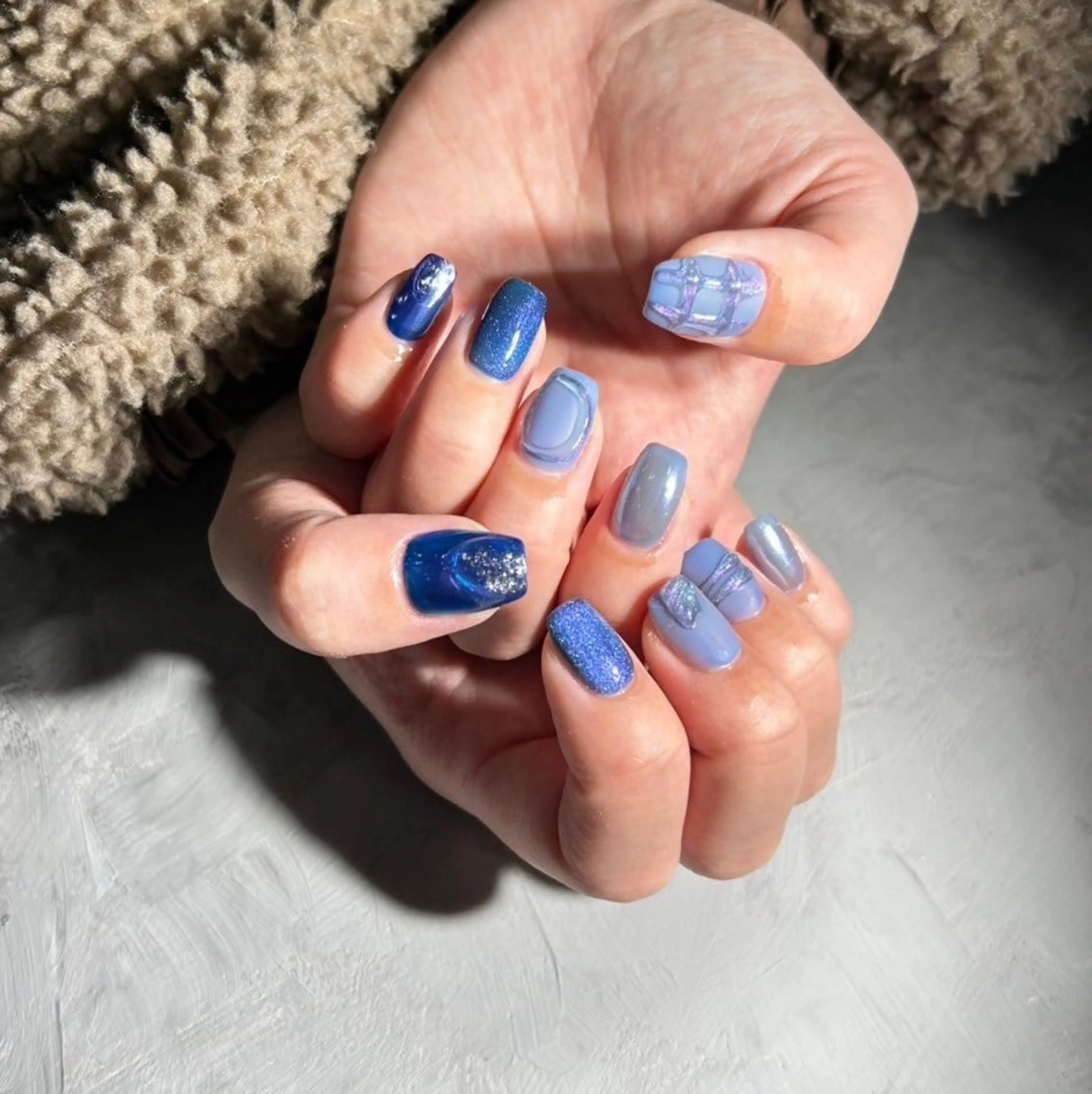 ネイル 氷ネイル・うるうるネイル ハンドネイル Cleo名古屋駅店 🖤Rikoのネイルデザイン