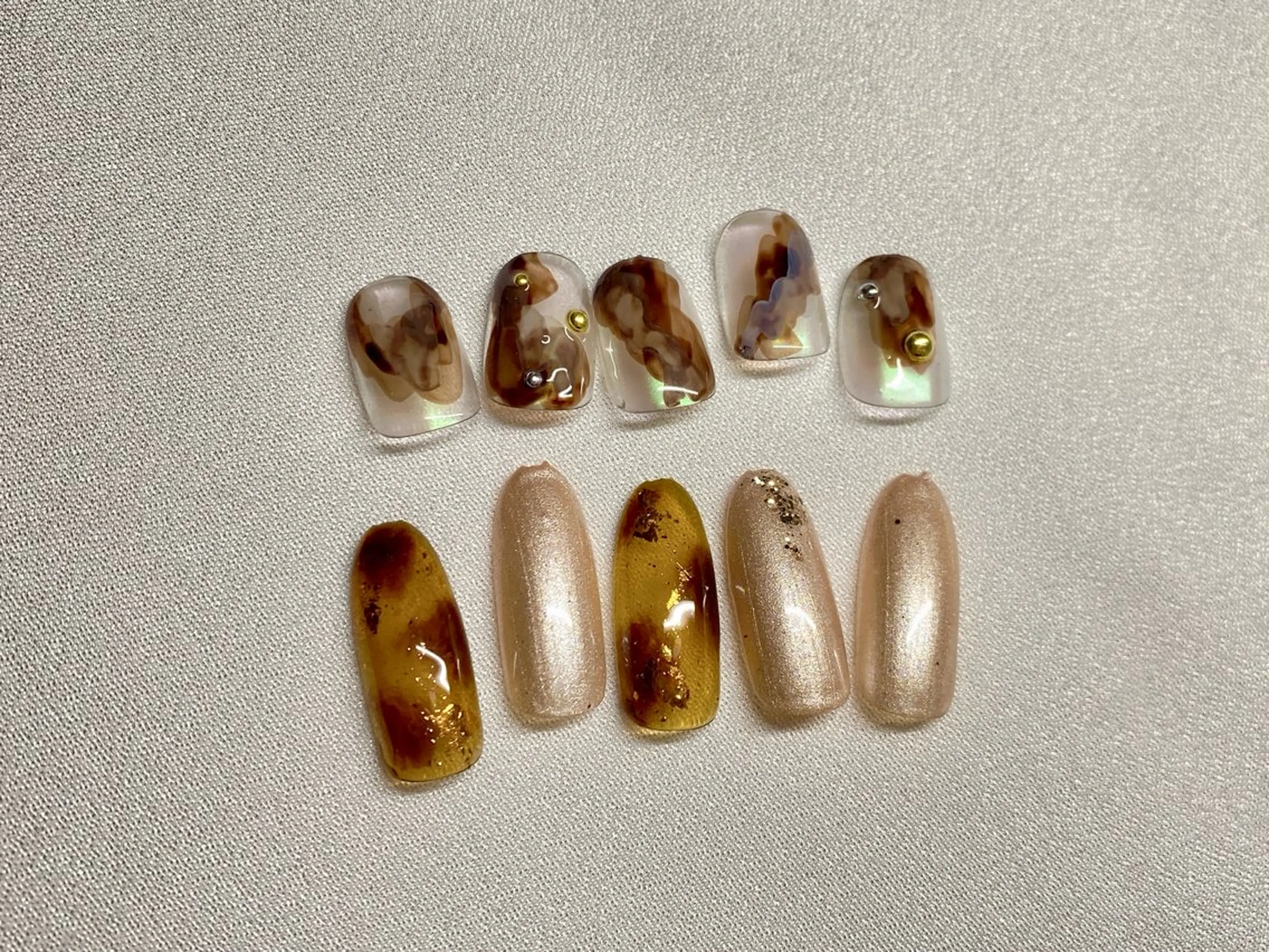 ネイル オーロラネイル べっ甲ネイル ハンドネイル salonJUNO所属・salon JUNOのネイルデザイン