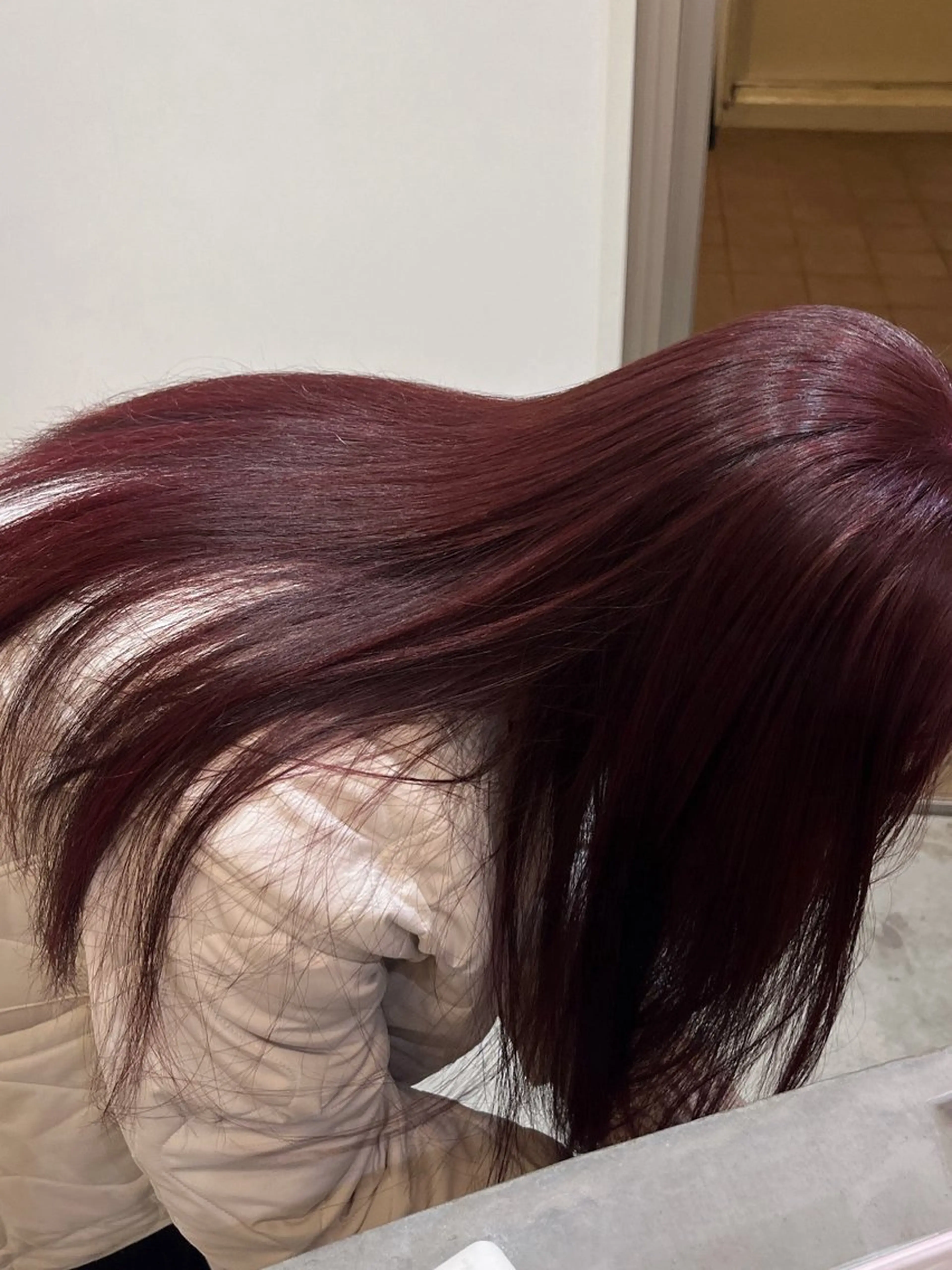 ロング カラー ブリーチ ダブルカラー ブリーチなしカラー morita yunaのヘアスタイル