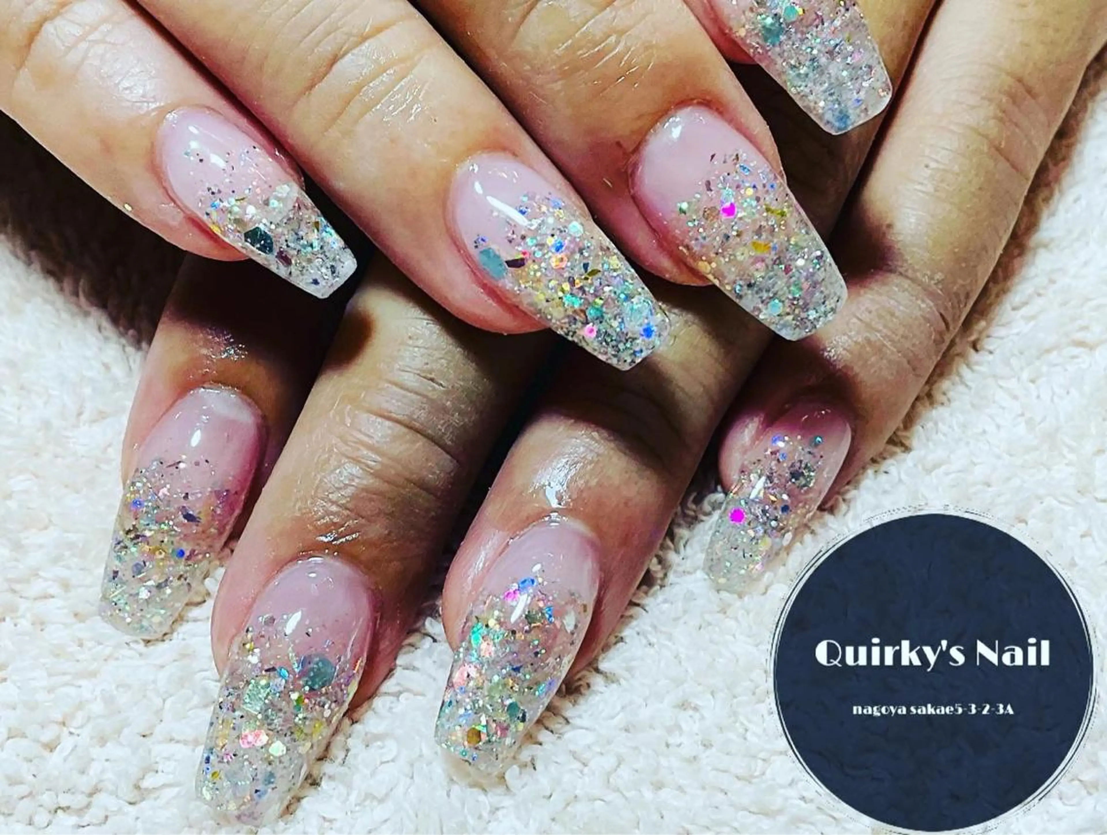ネイル アートネイル オーロラネイル ジェルネイル グラデーション ラメ(グリッター) Quirky's Nail【栄店】のネイルデザイン