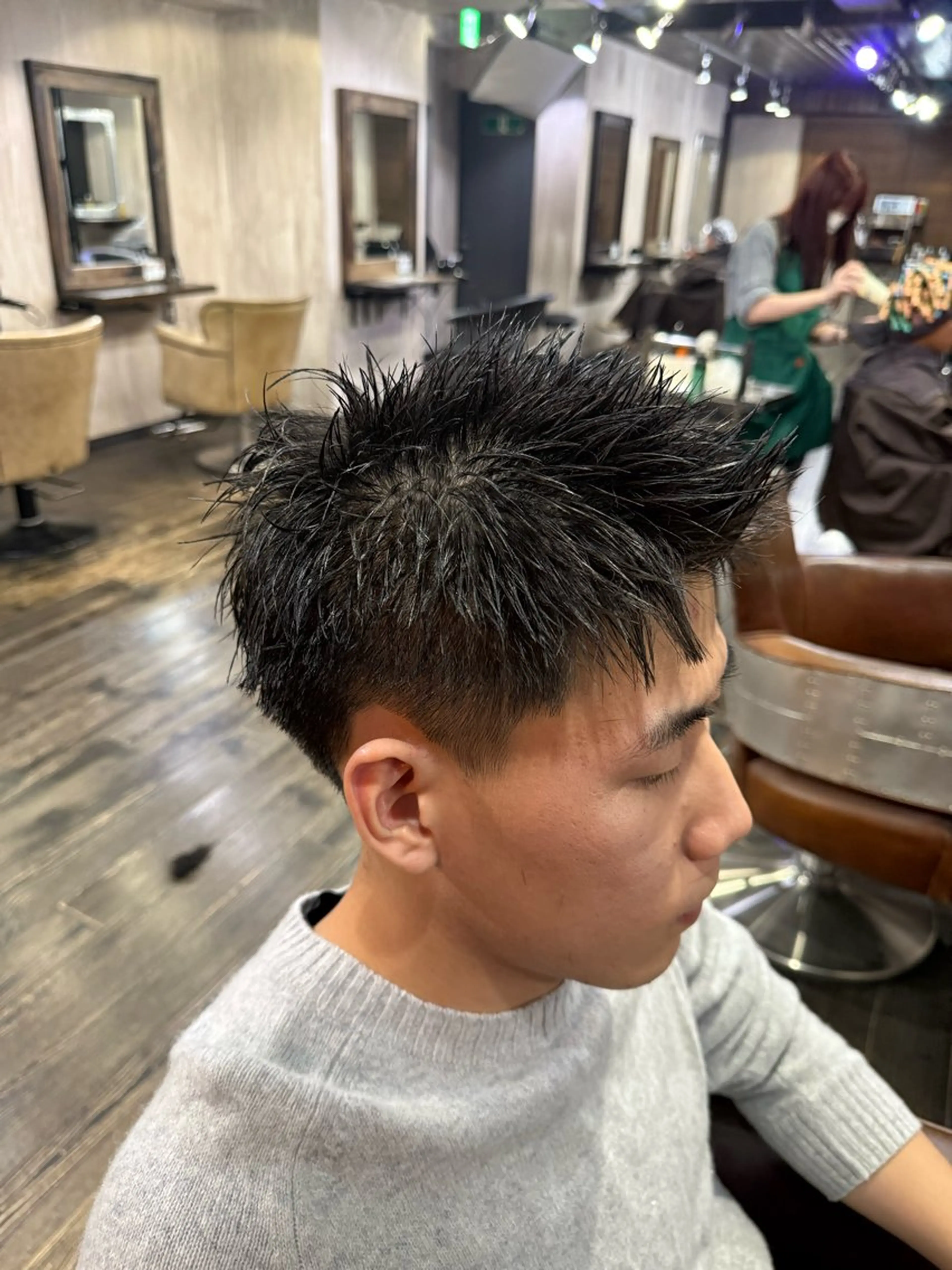 ショート メンズ アップバング 刈り上げ ショートヘア カット トリートメント メンズカット/パーマ 艶カラーTAIGA︎のヘアスタイル