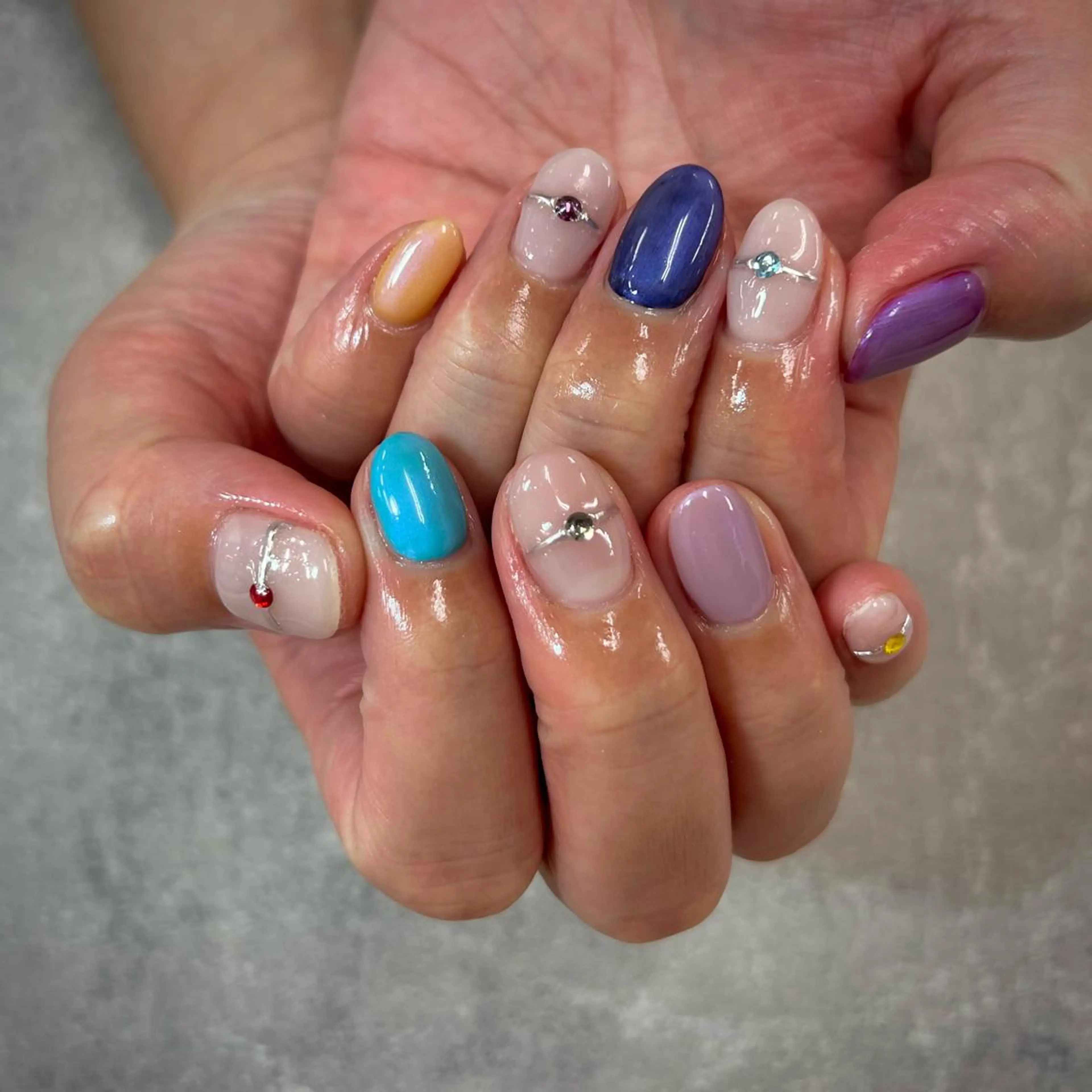 ネイル フットネイル フレンチネイル ジェルネイル ガラスフレンチ グラデーション ハンドネイル YAGAWA NAOのネイルデザイン