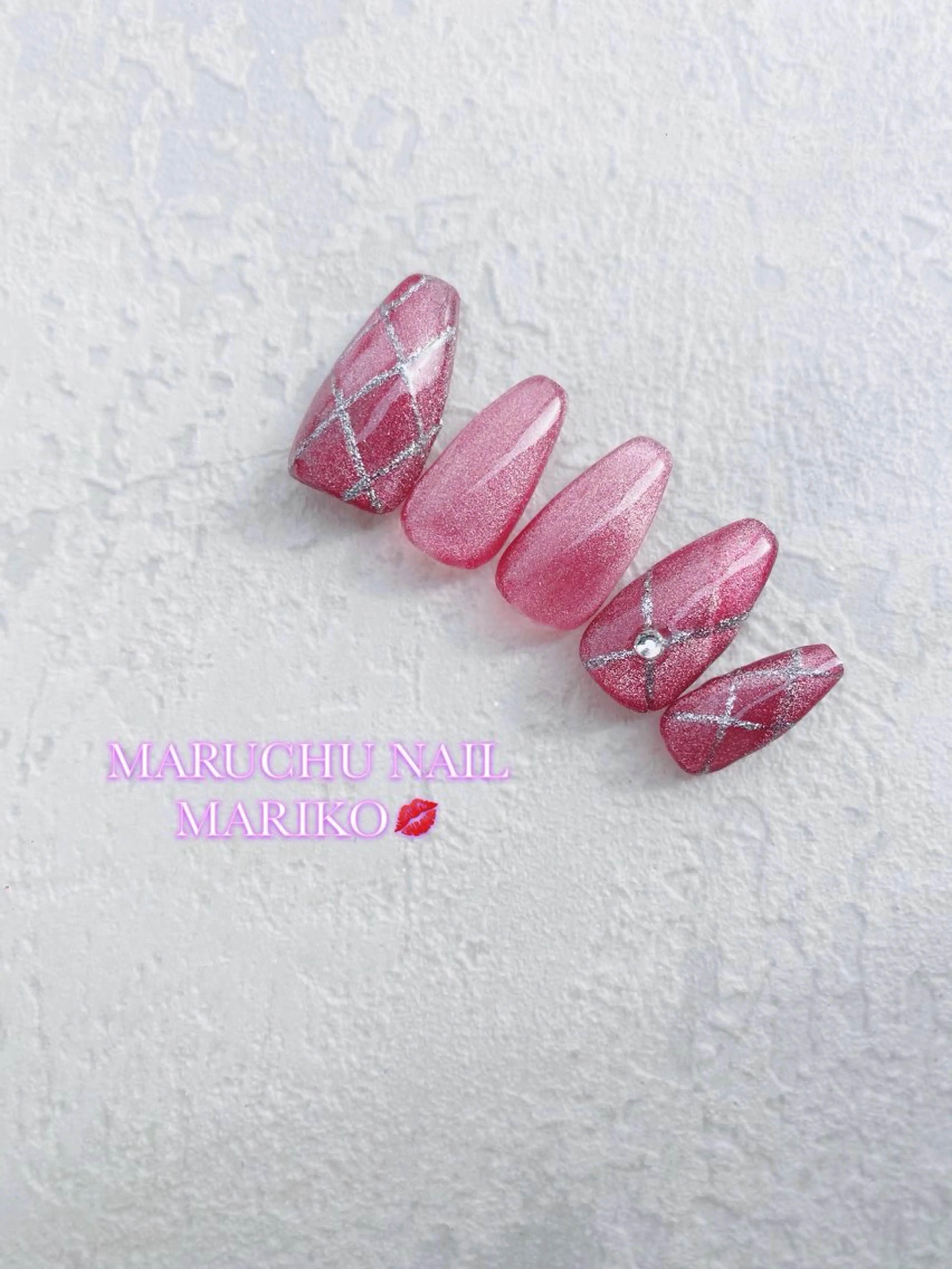 ネイル アートネイル ラメ(グリッター) マグネットネイル 🦋✨ MARIKO✨🦋のネイルデザイン