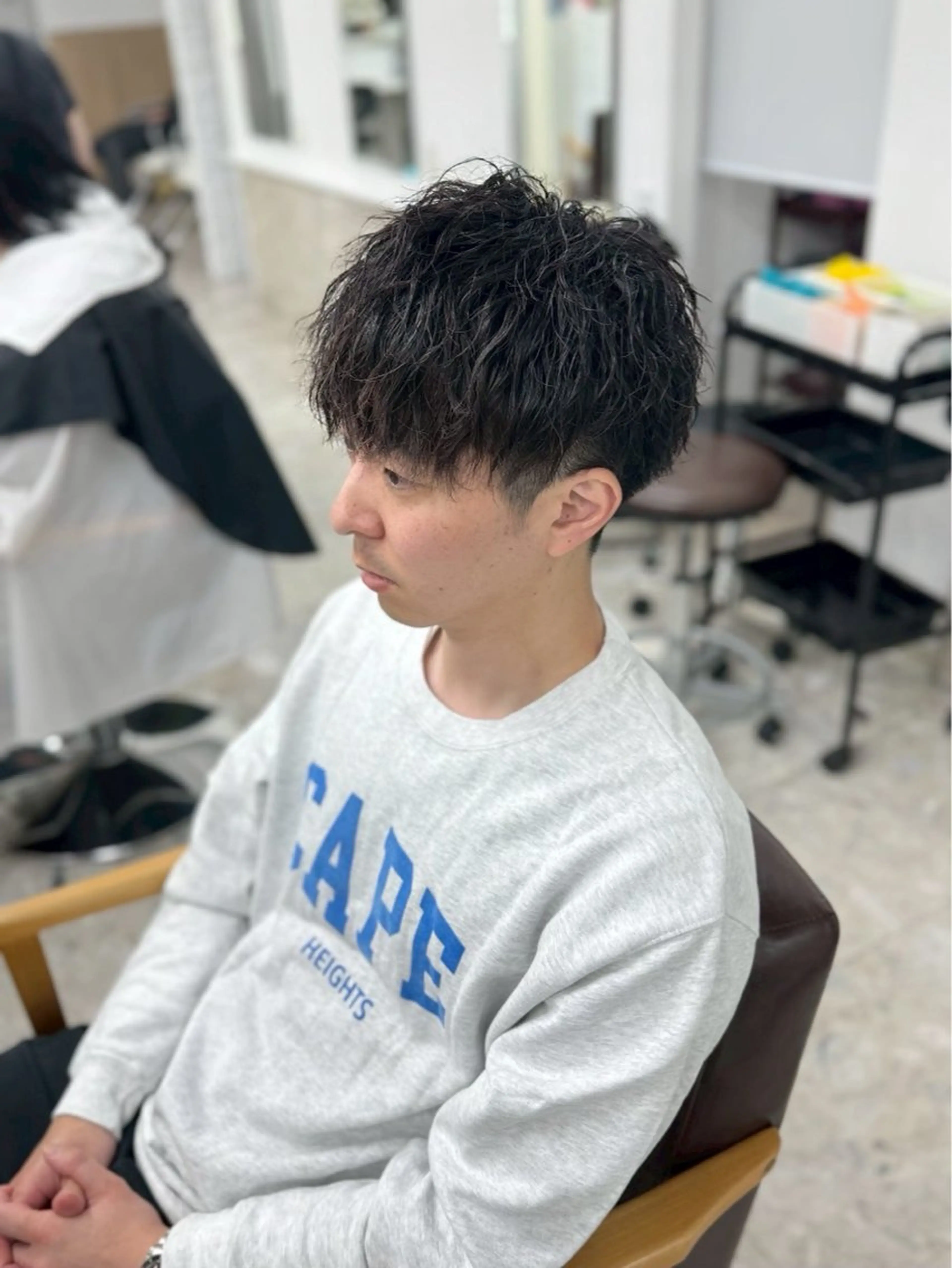パーマ メンズ カット パーマ 小澤 奈津美のヘアスタイル