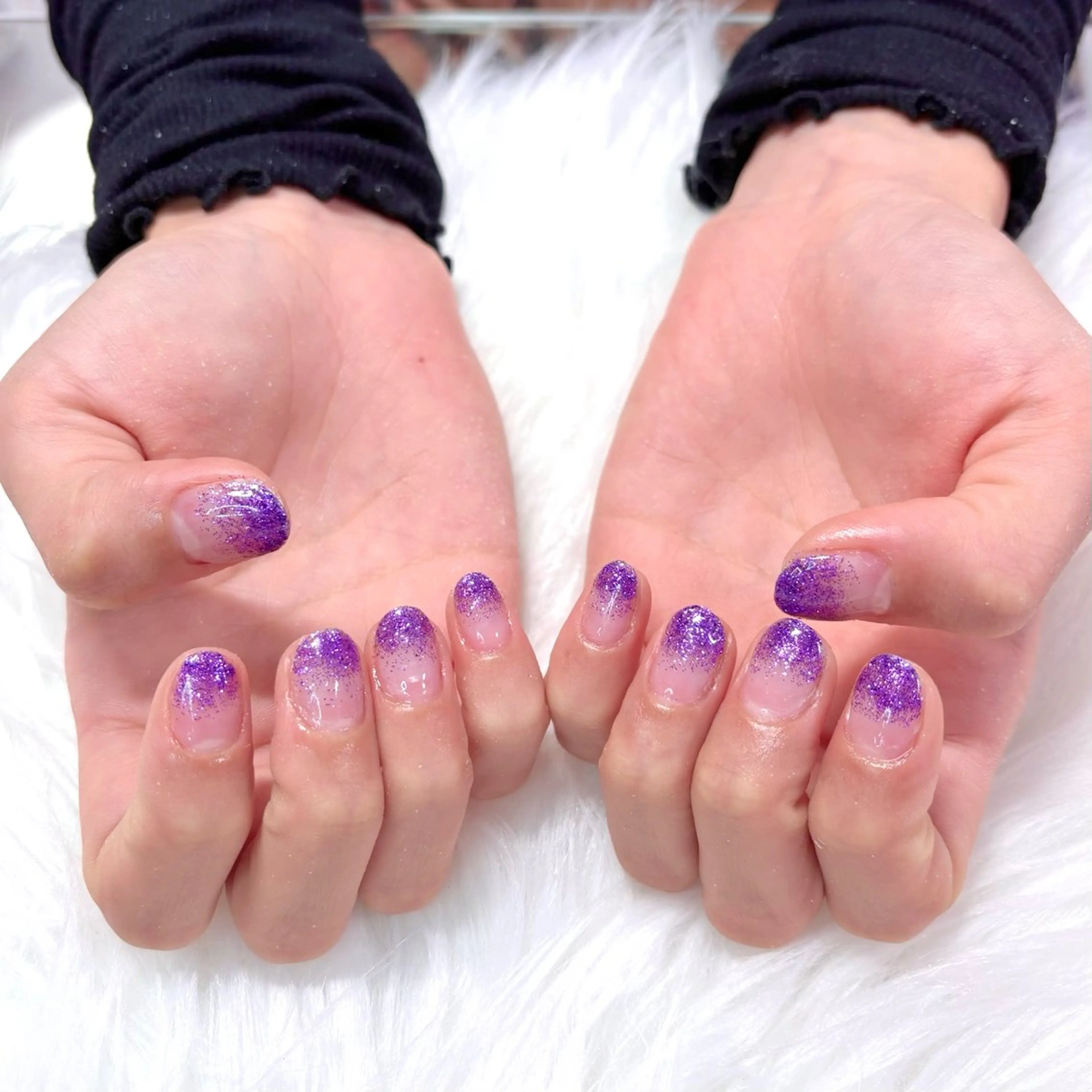 ネイル グラデーション ラメ(グリッター) ラメグラデーション ハンドネイル Noix nailのネイルデザイン