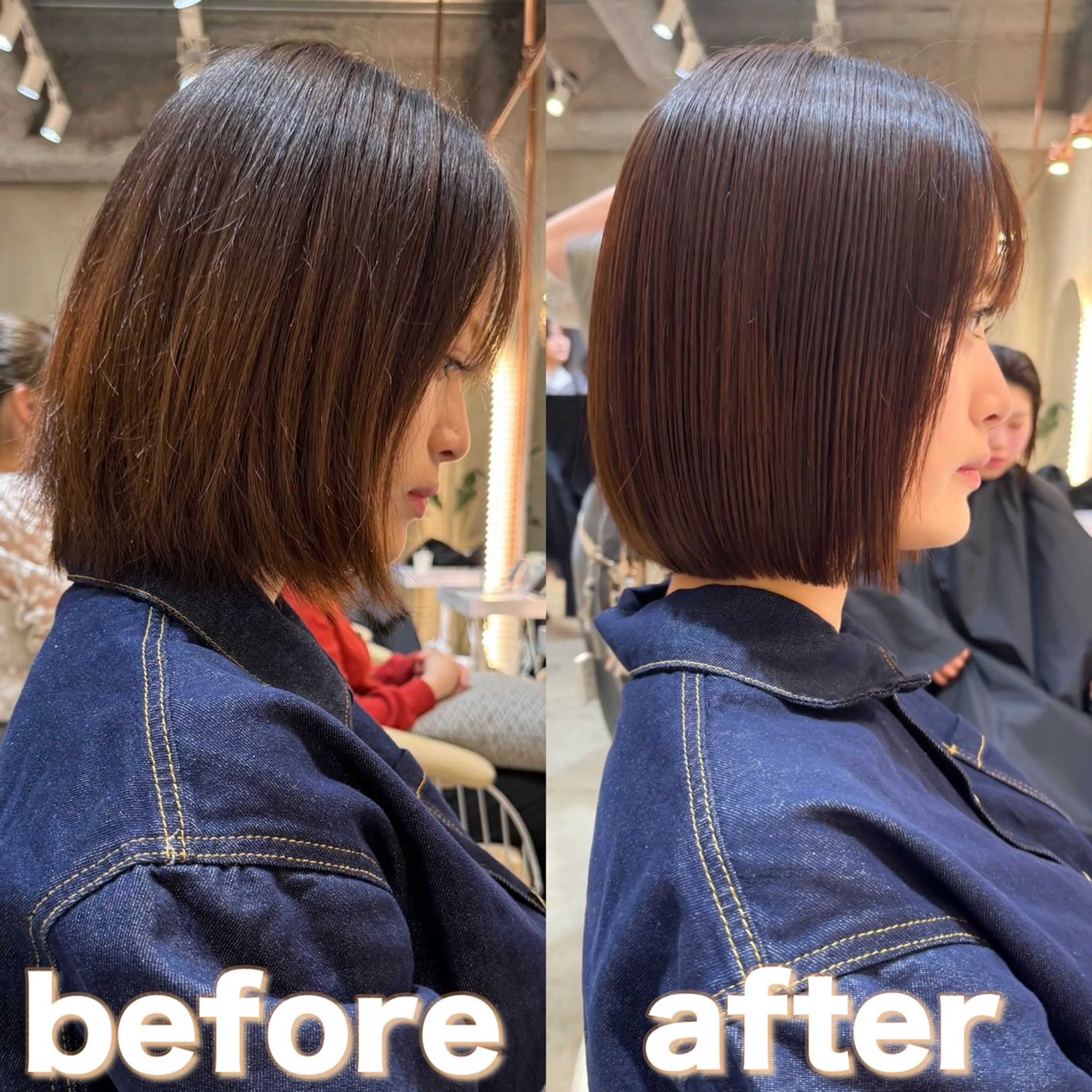 ミディアム カット ヘアカラー トリートメント 🌹ボブ/髪質改善 韓国レイヤー🌹澤口のヘアスタイル