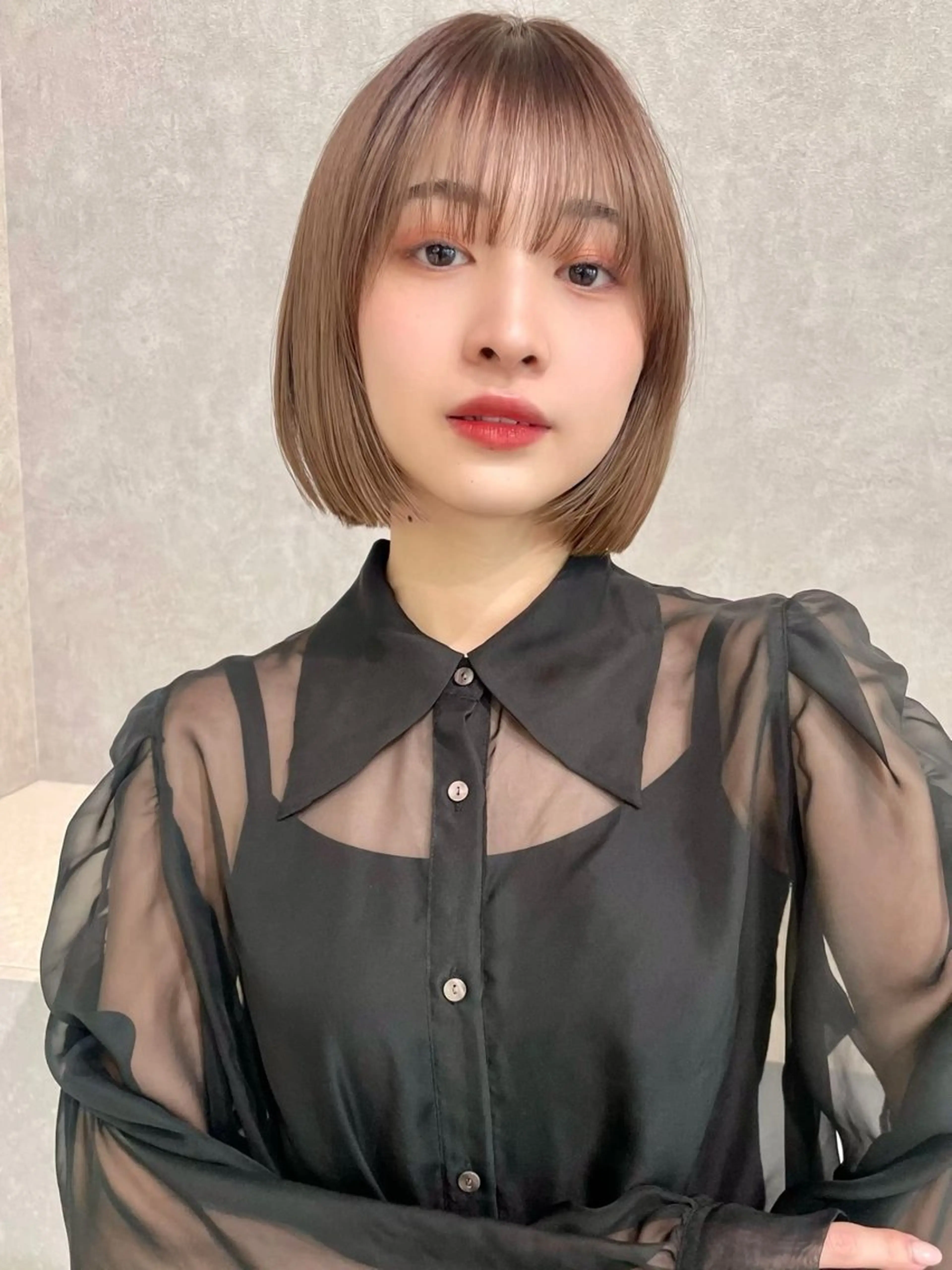 ミディアム カラー ヘアアレンジ カット トリートメント ✨韓国レイヤー/ 透明感カラー✨冨永剛のヘアスタイル