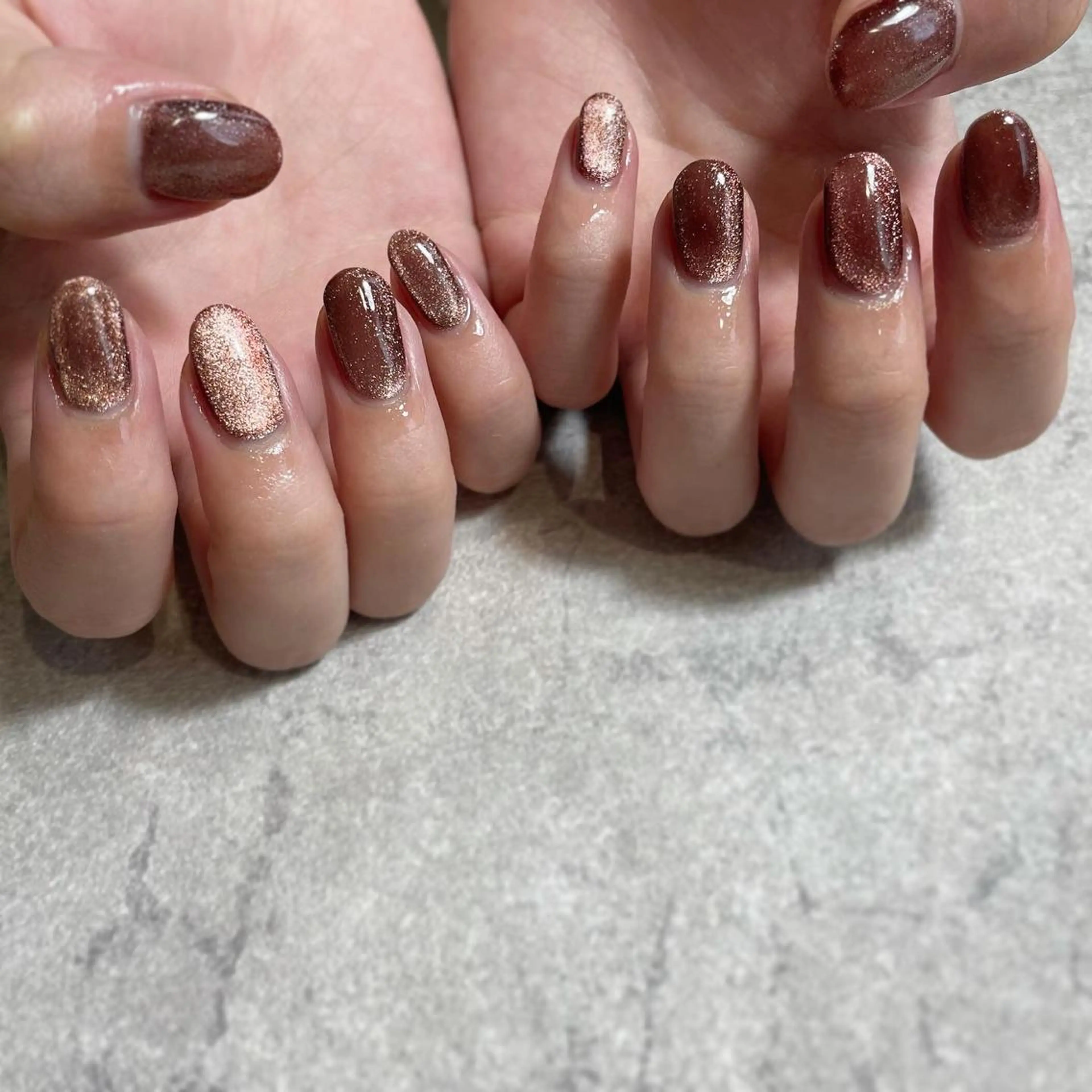 ネイル マグネットネイル ワンカラーネイル ハンドネイル nailroom roséeのネイルデザイン