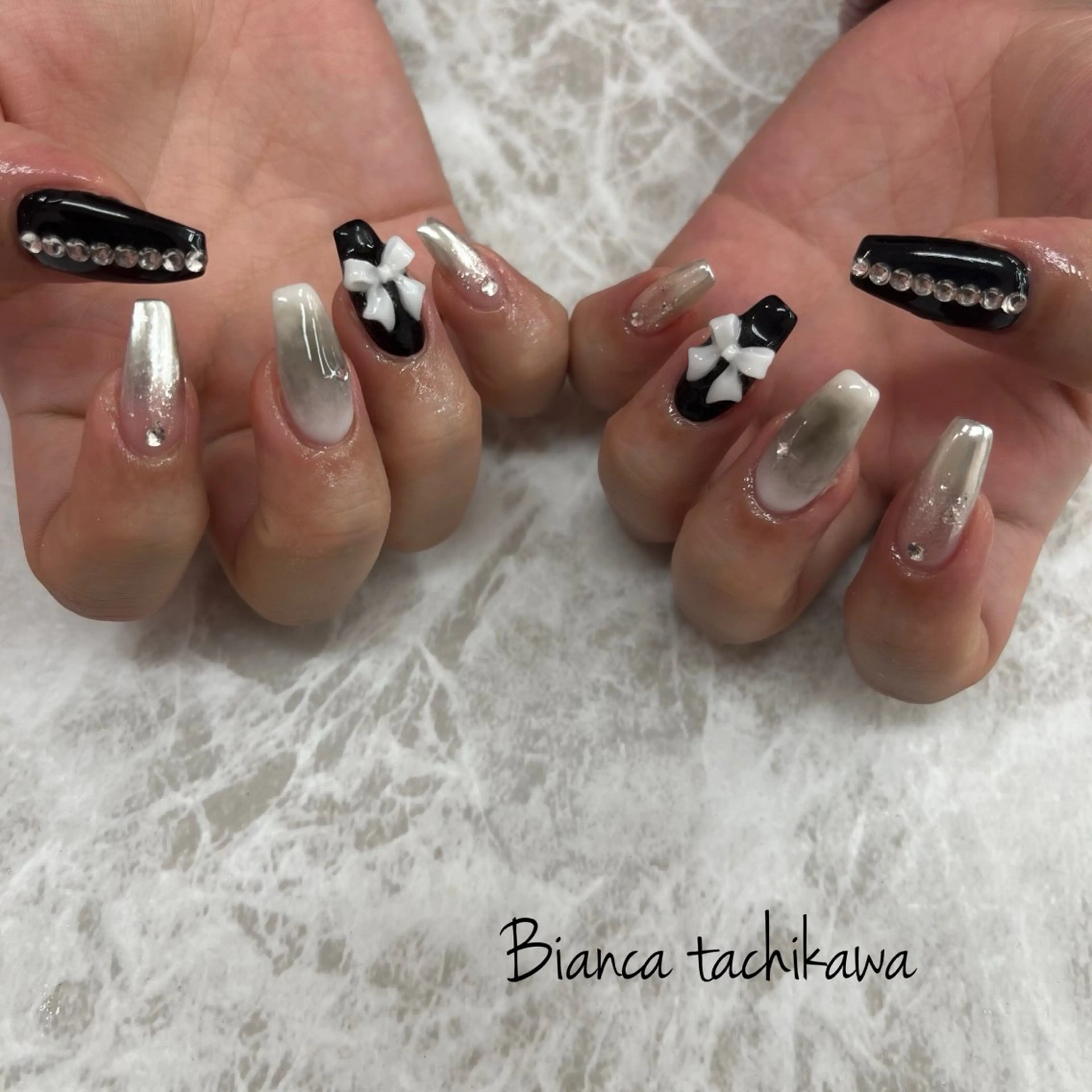 ネイル 持ち込み ハンドネイル Bianca☁国分寺 🤍店長/黒木愛美のネイルデザイン
