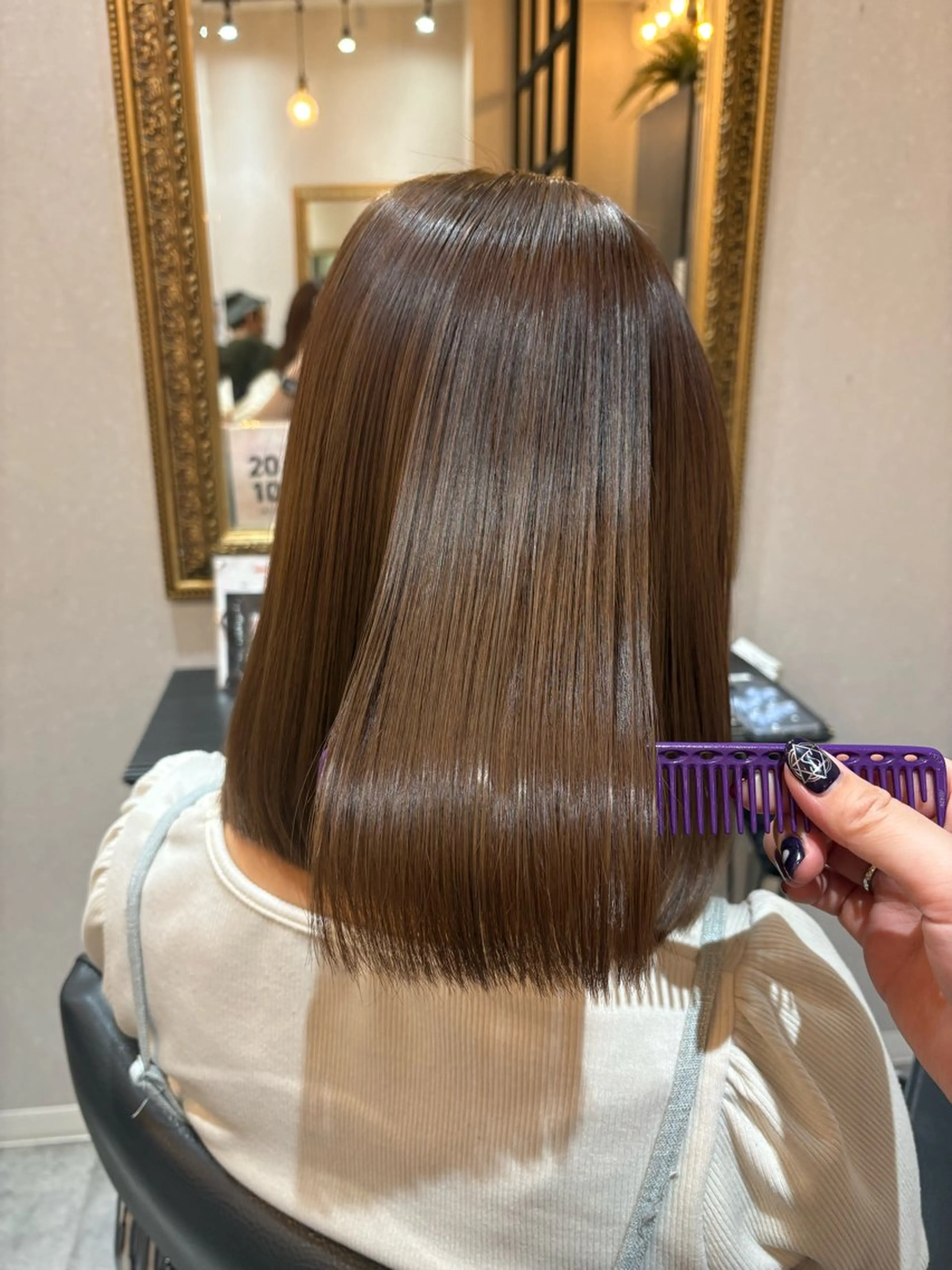 ミディアム カラー カット ヘアカラー トリートメント 🖤N゜JILLVA 🤍店長/川田 栞のヘアスタイル