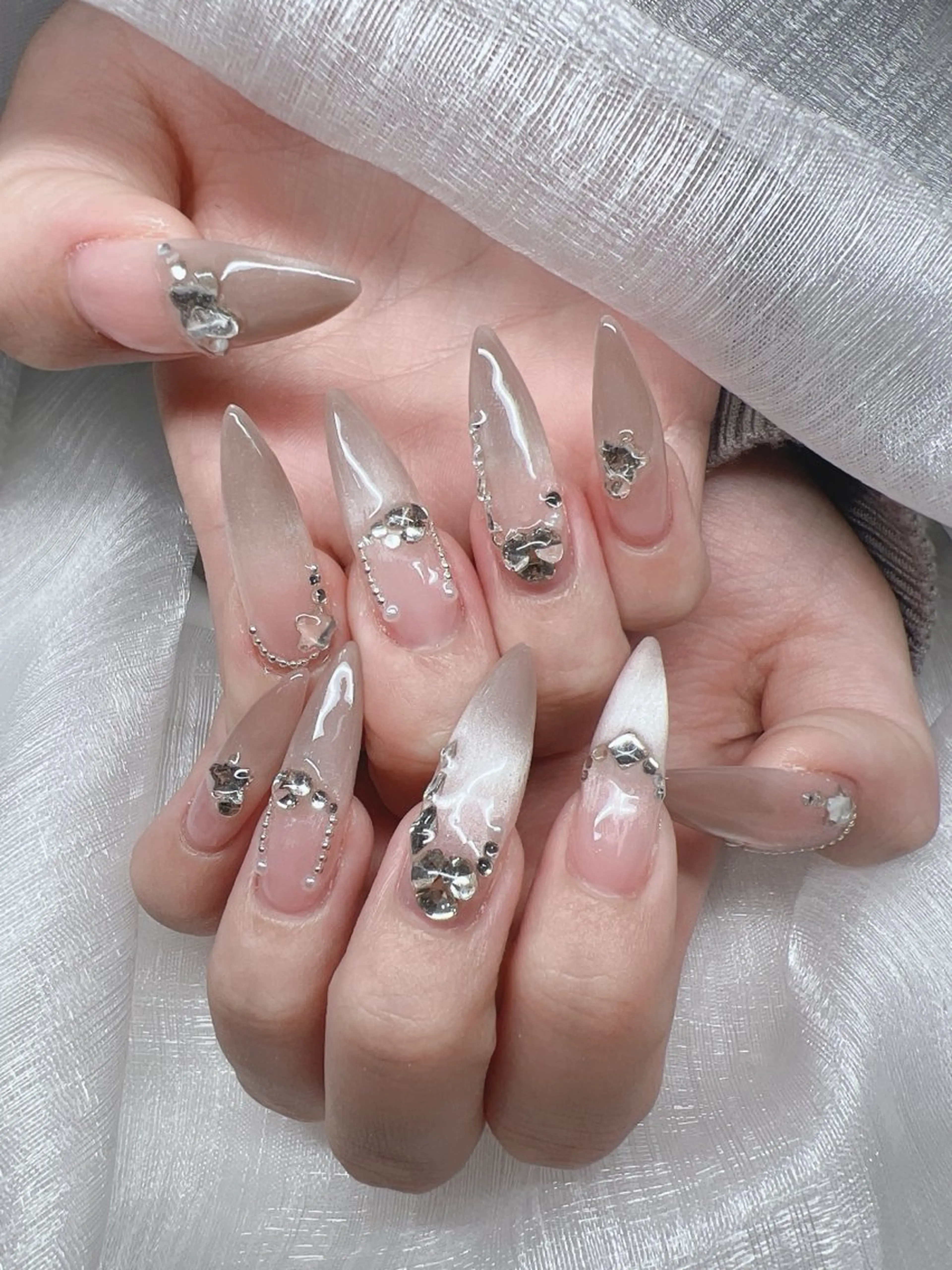 ネイル ハンドネイル Lee Nails チップ長さだし専門店のネイルデザイン