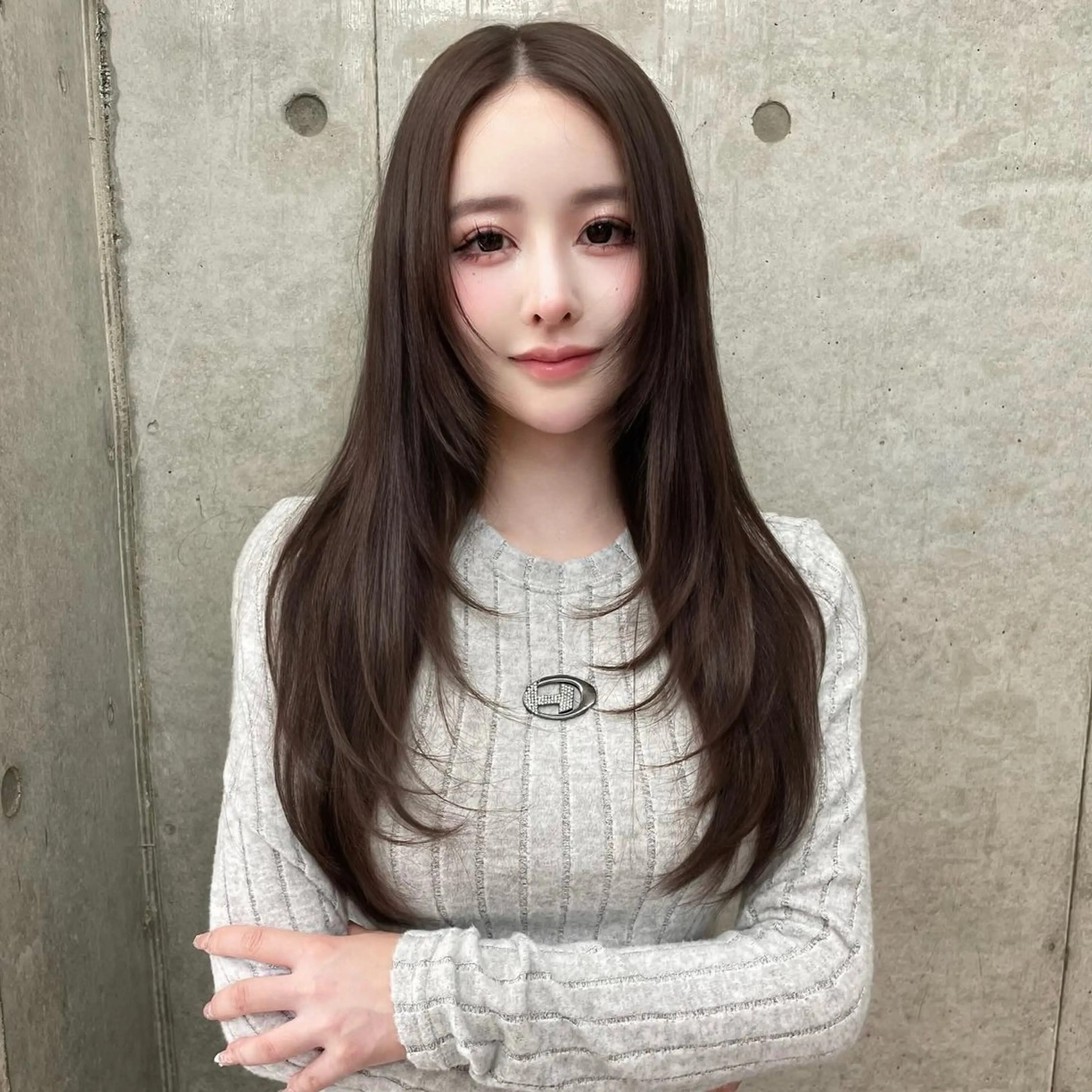 ロング カラー カット ヘアカラー トリートメント 韓国ヘア🇰🇷 レイヤー/芝春樹のヘアスタイル