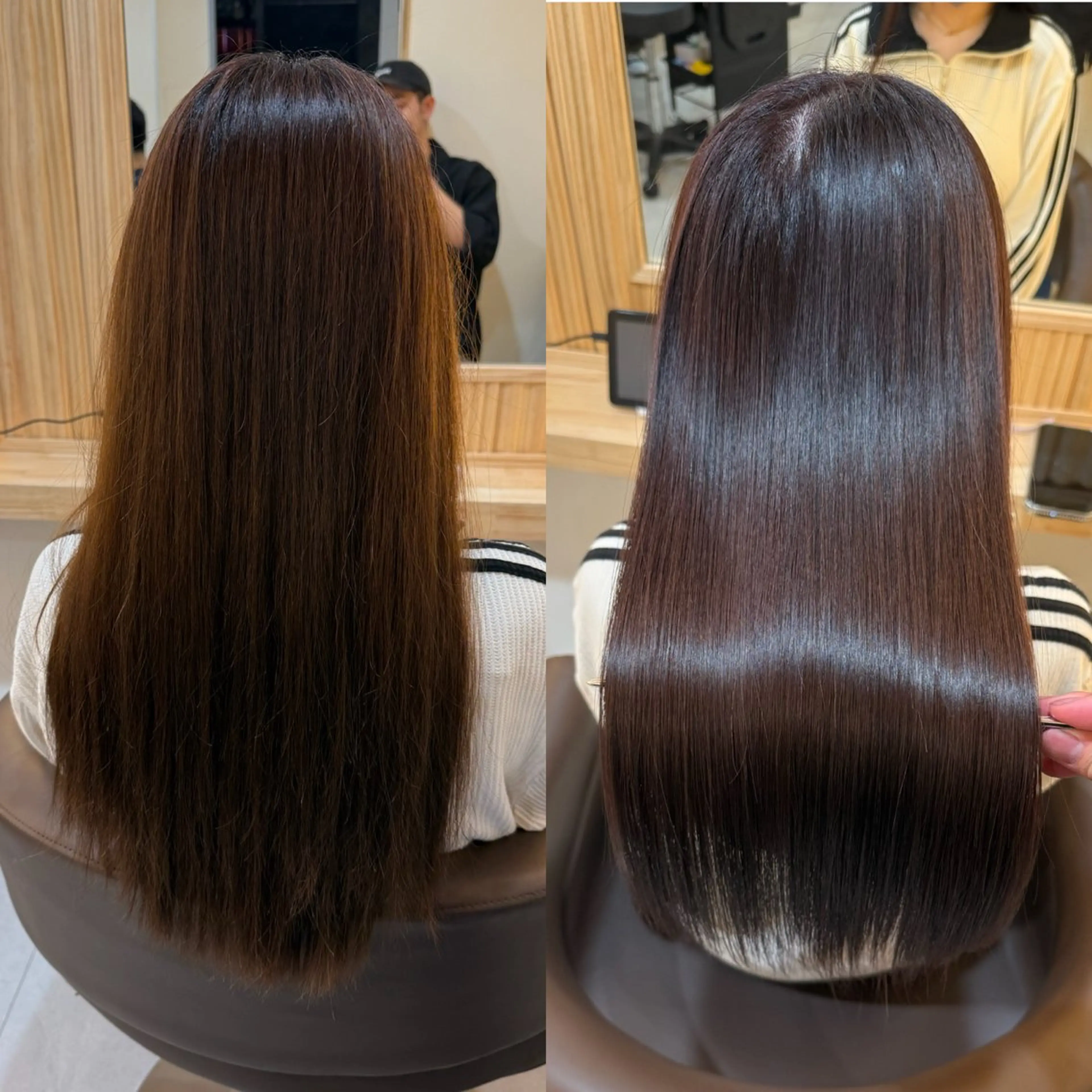 ロング カット ヘアカラー トリートメント attrait南堀江所属・乾かすだけで艶髪 松村海世のヘアスタイル