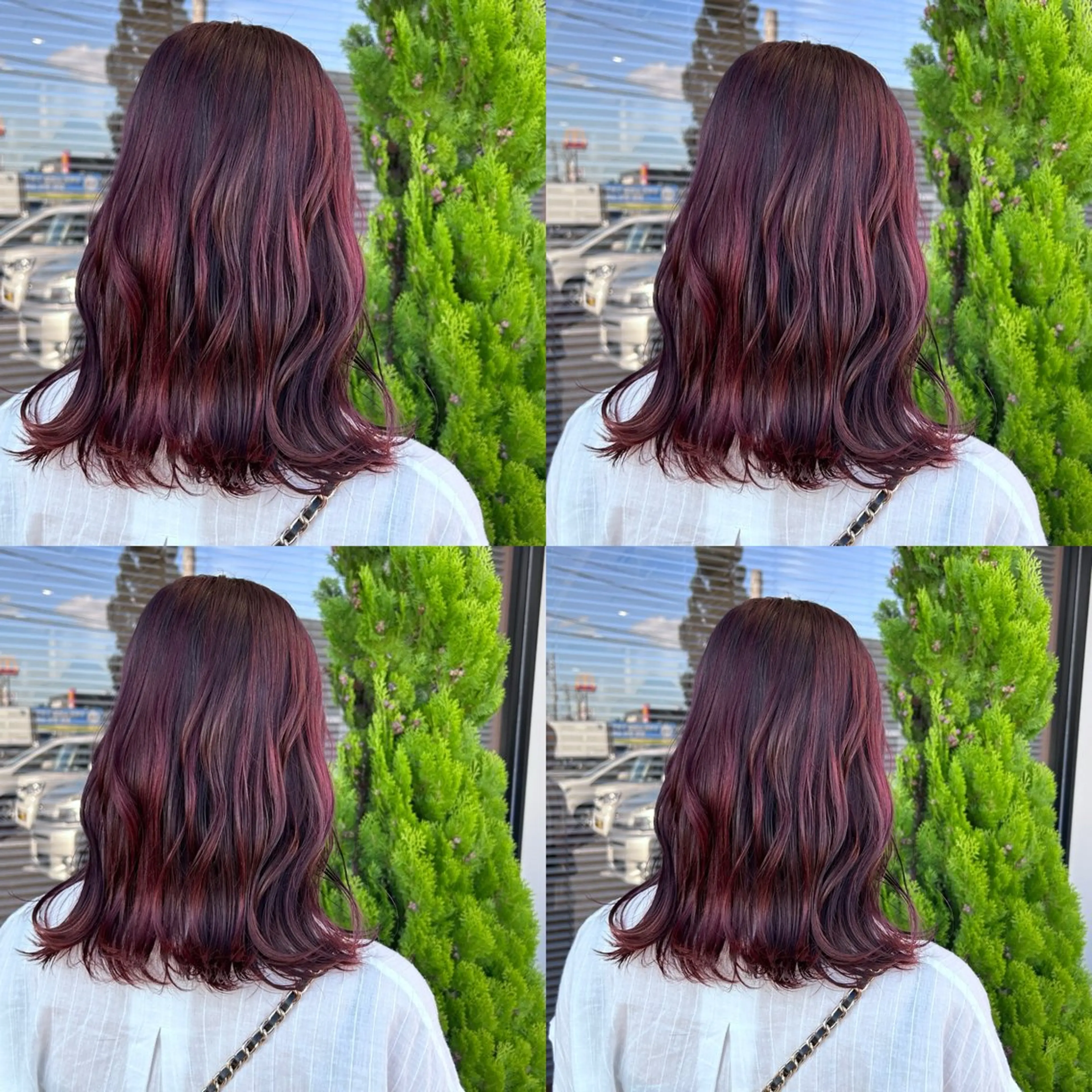 ミディアム 河口 友里のヘアスタイル