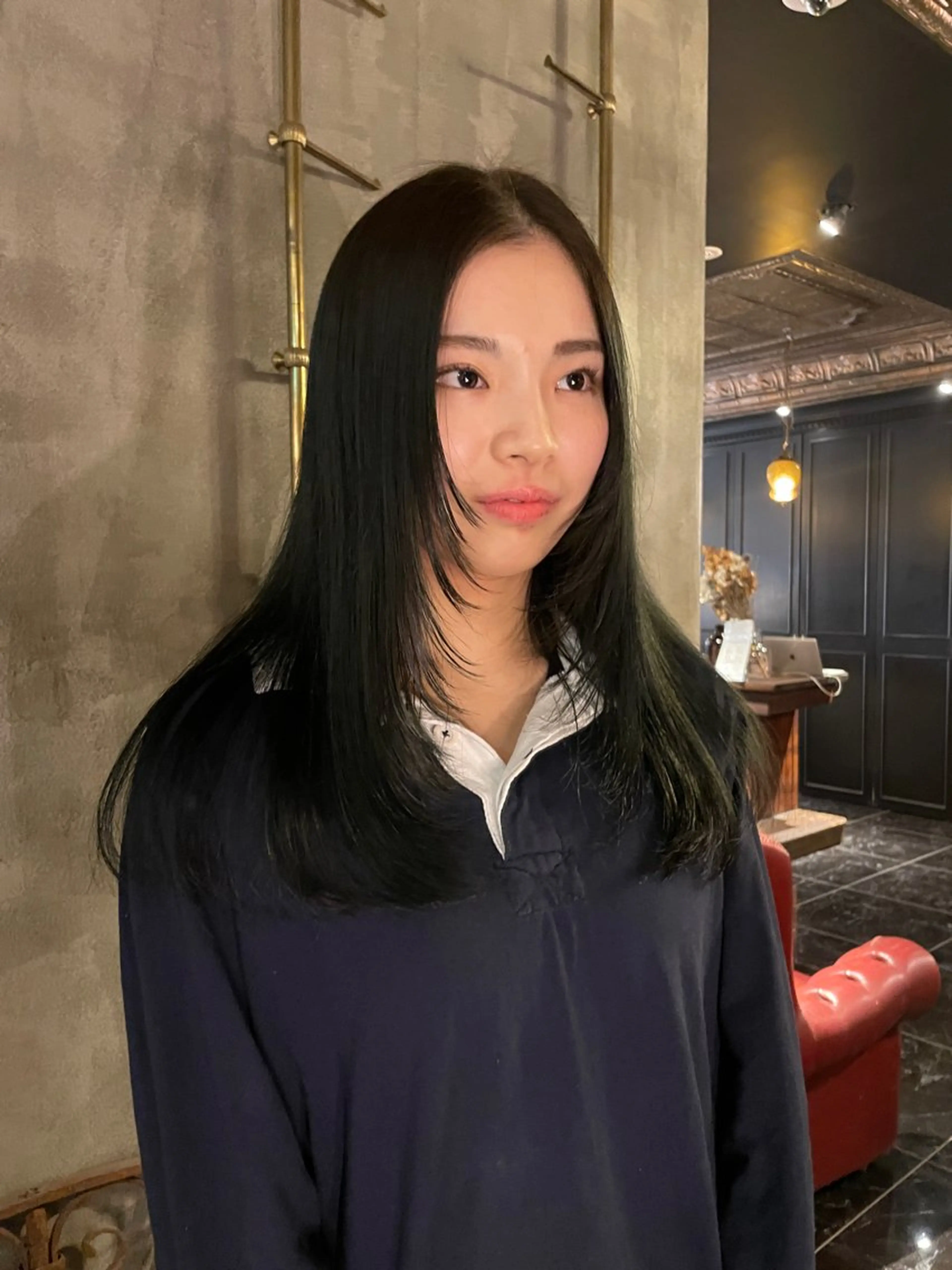 セミロング カラー パーマ ヘアアレンジ カット ヘアカラー トリートメント レイヤー/ 透明感カラー/マドカのヘアスタイル