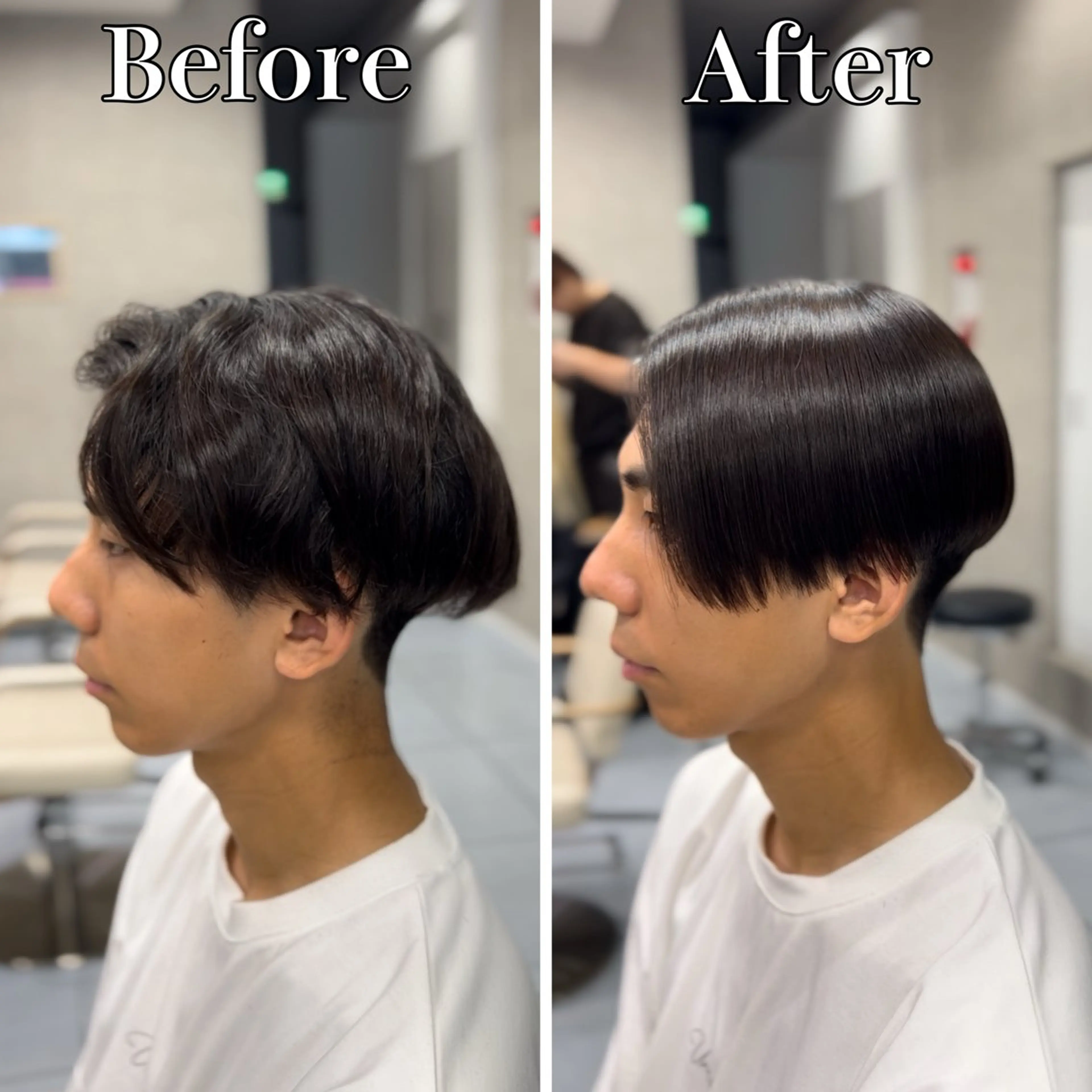 セミロング パーマ メンズ くせ毛 縮毛矯正 🔮メンズ縮毛矯正 毛流れパーマ💎竹永のヘアスタイル