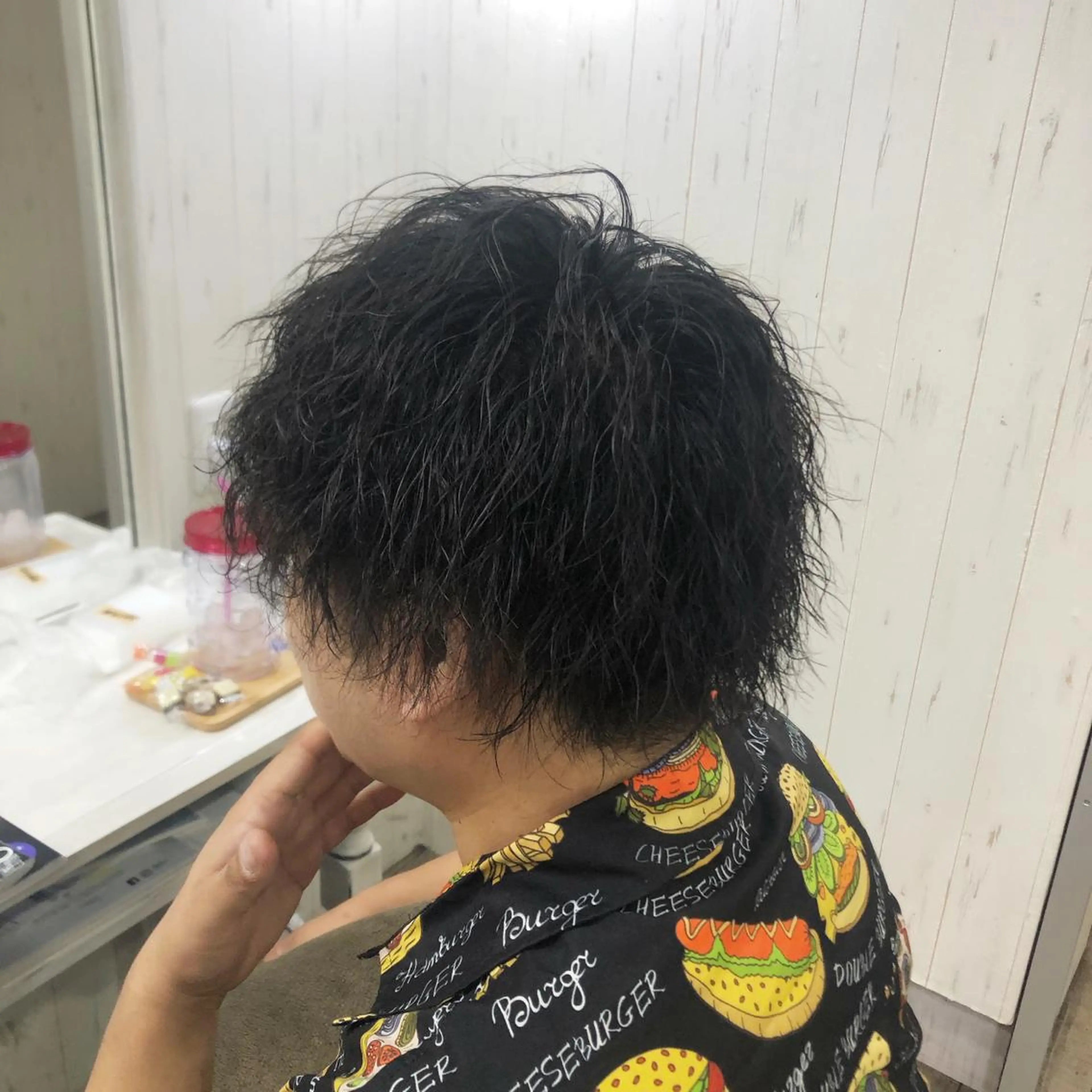パーマ メンズ ヘアカラー パーマ イシジマ タカナリのヘアスタイル