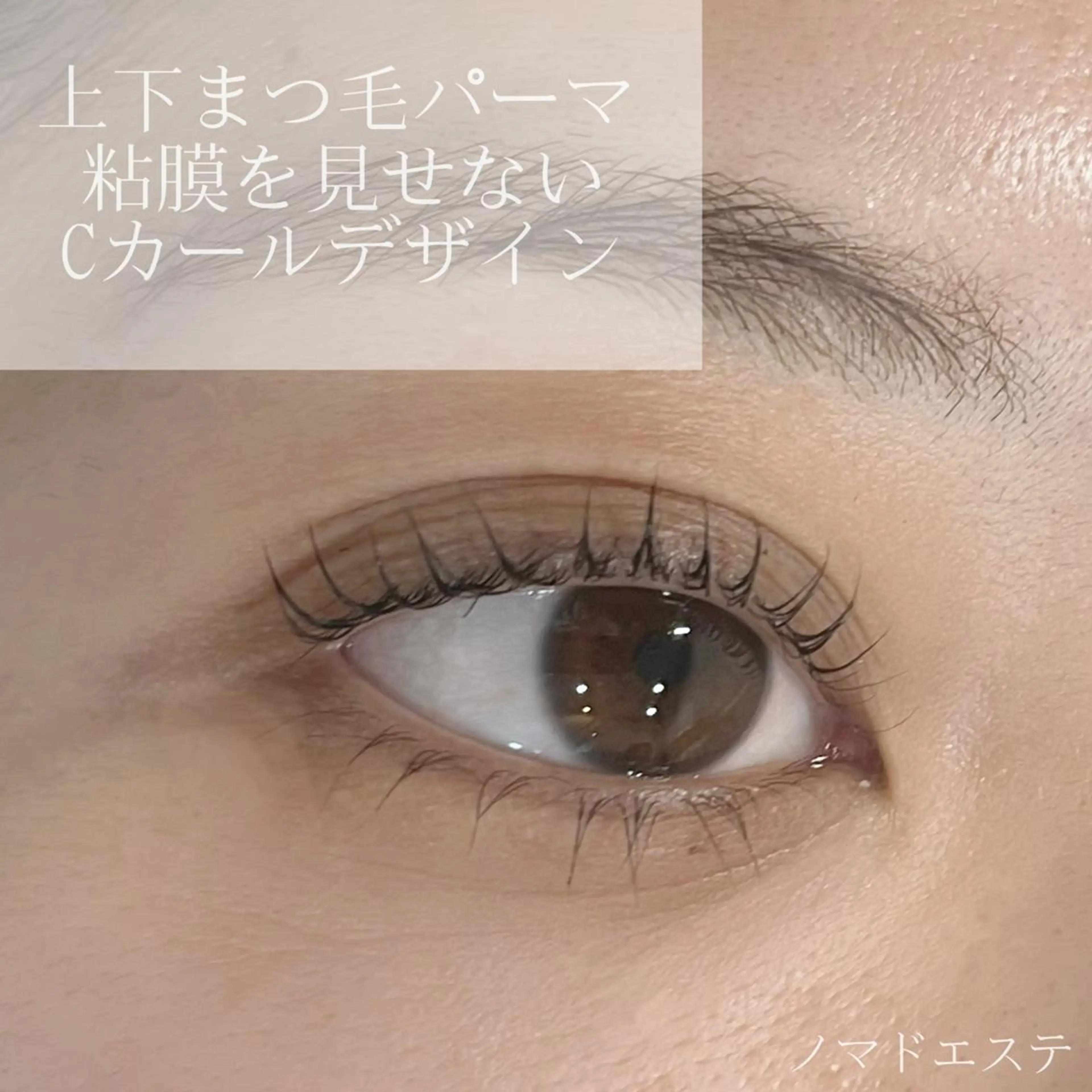 マツエク・マツパ Cカール 下まつげエクステ 一重×まつ毛パーマ も かのマツエク・マツパデザイン
