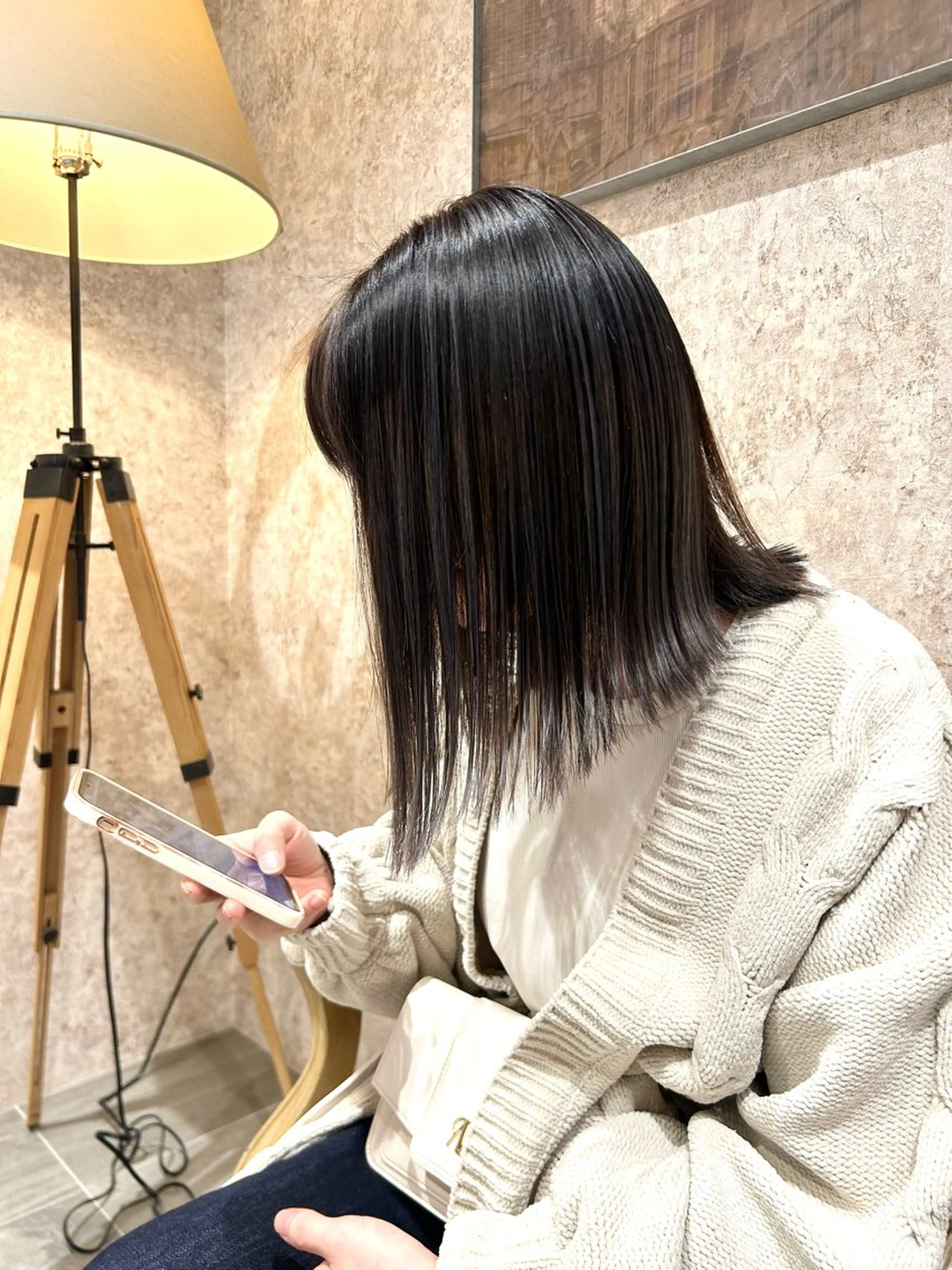 ミディアム カラー バレイヤージュ レイヤーカット ヘアカラー earth 小林亮介 ブリーチ/ハイトーンのヘアスタイル