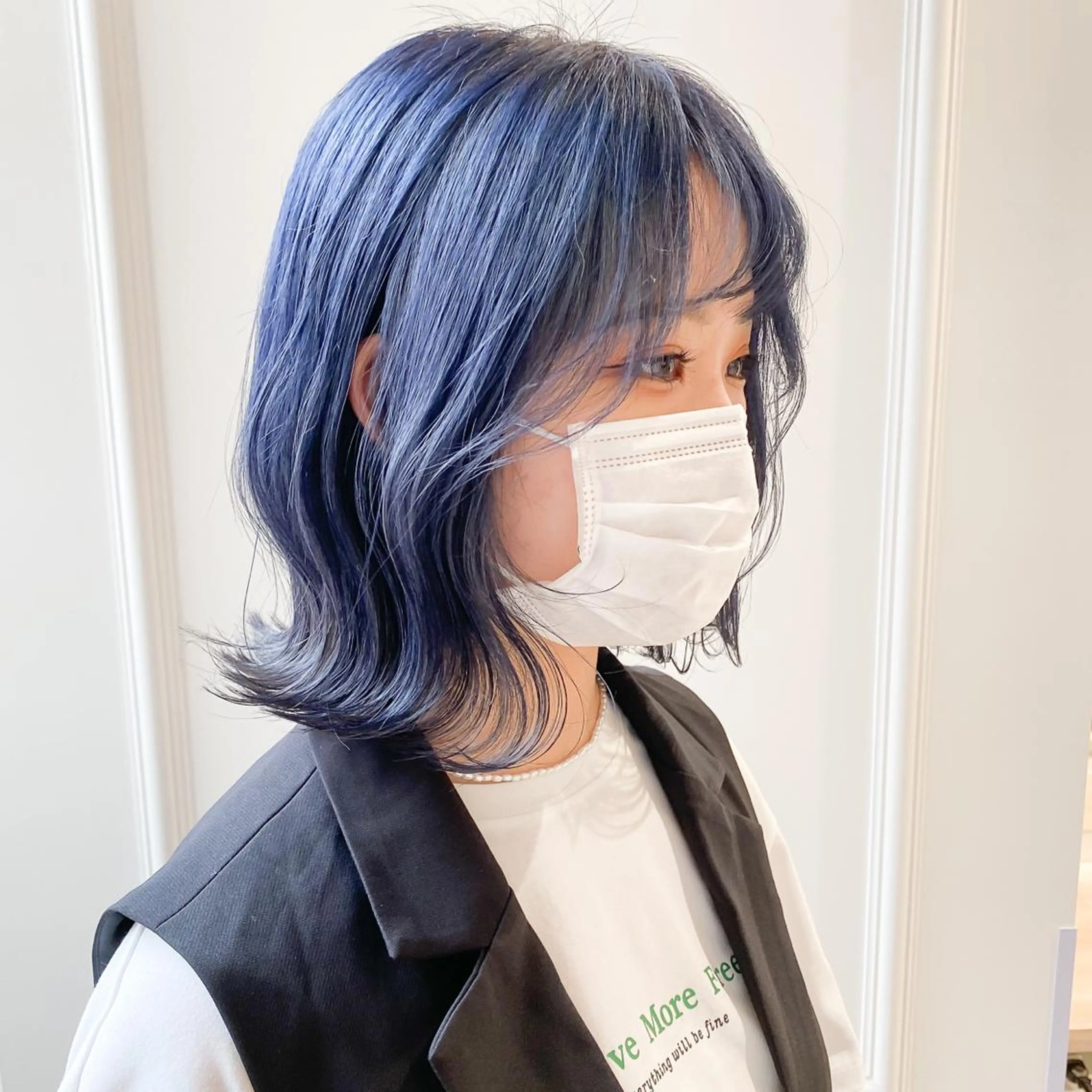 ショート カラー ショートボブ ベージュカラー 黒髪 ブリーチ ブルーカラー ✨ハッシュカット✨ ユウキ✨のヘアスタイル