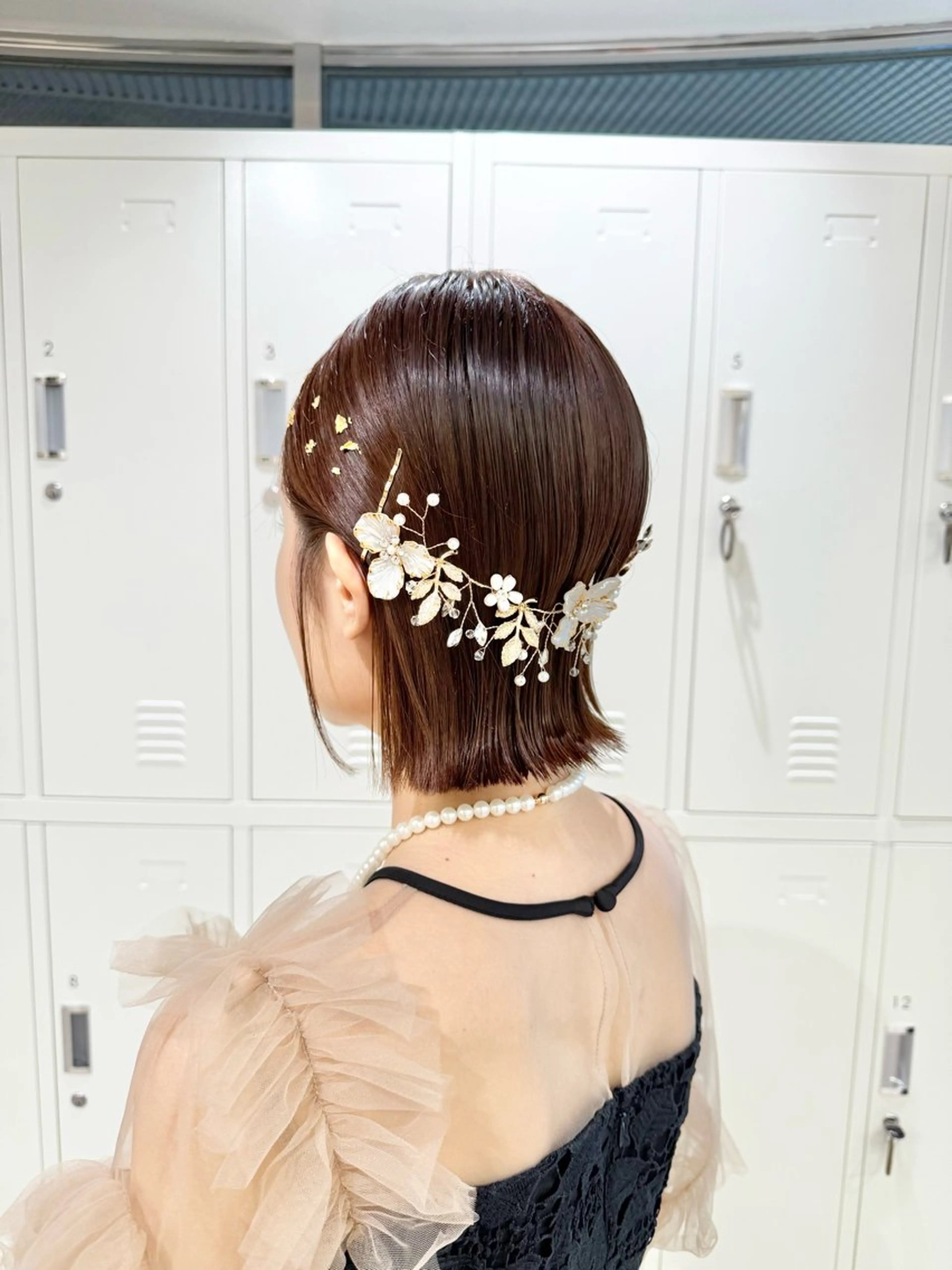 ショート ヘアアレンジ ヘアセット アレンジ🎀暗髪🥣 FACE。らんのヘアスタイル