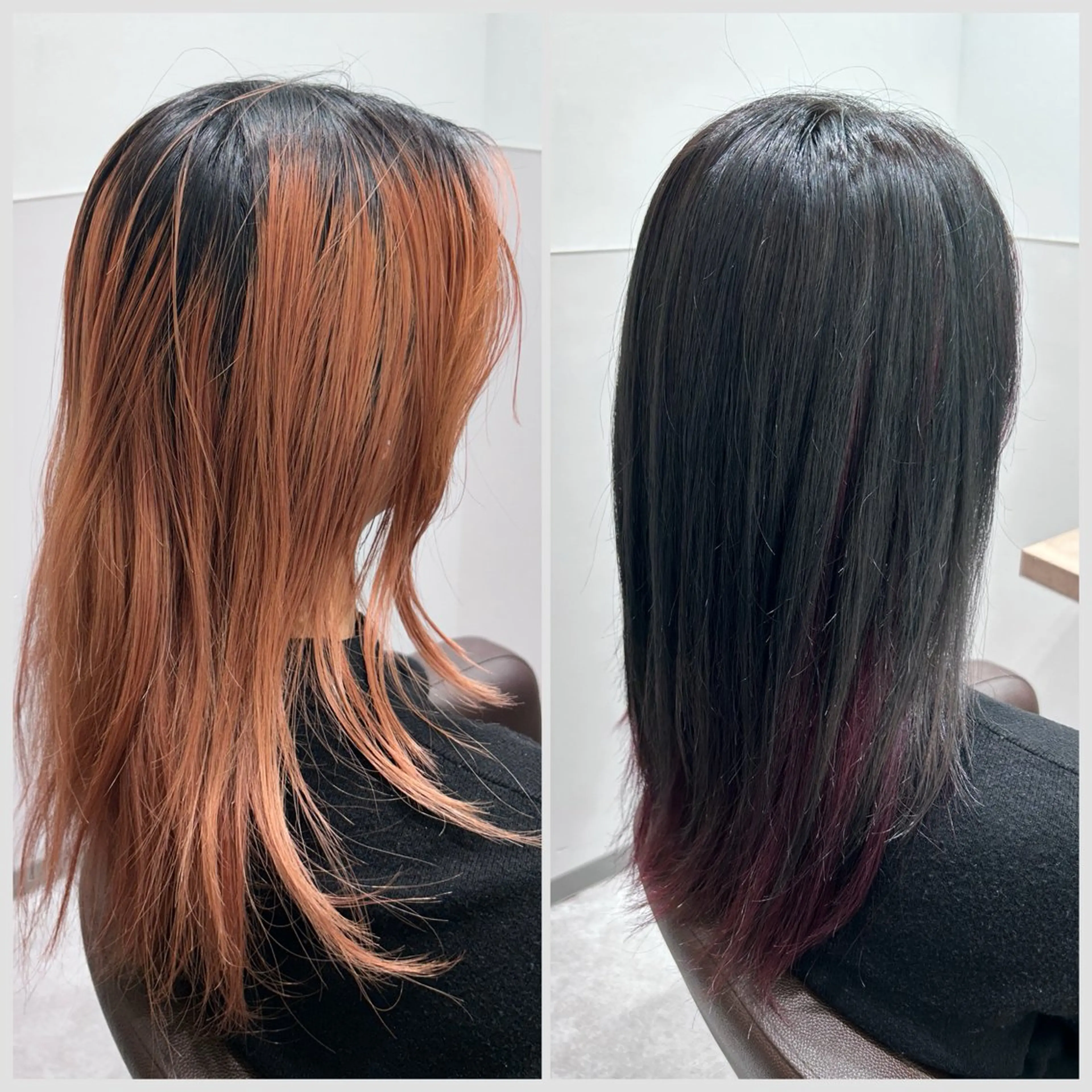 ミディアム カラー ブリーチ インナーカラー ブリーチなしカラー ヘアカラー SALOWIN 神戸三宮店所属・【三宮/ブリーチ なしカラー】高田祐也のヘアスタイル